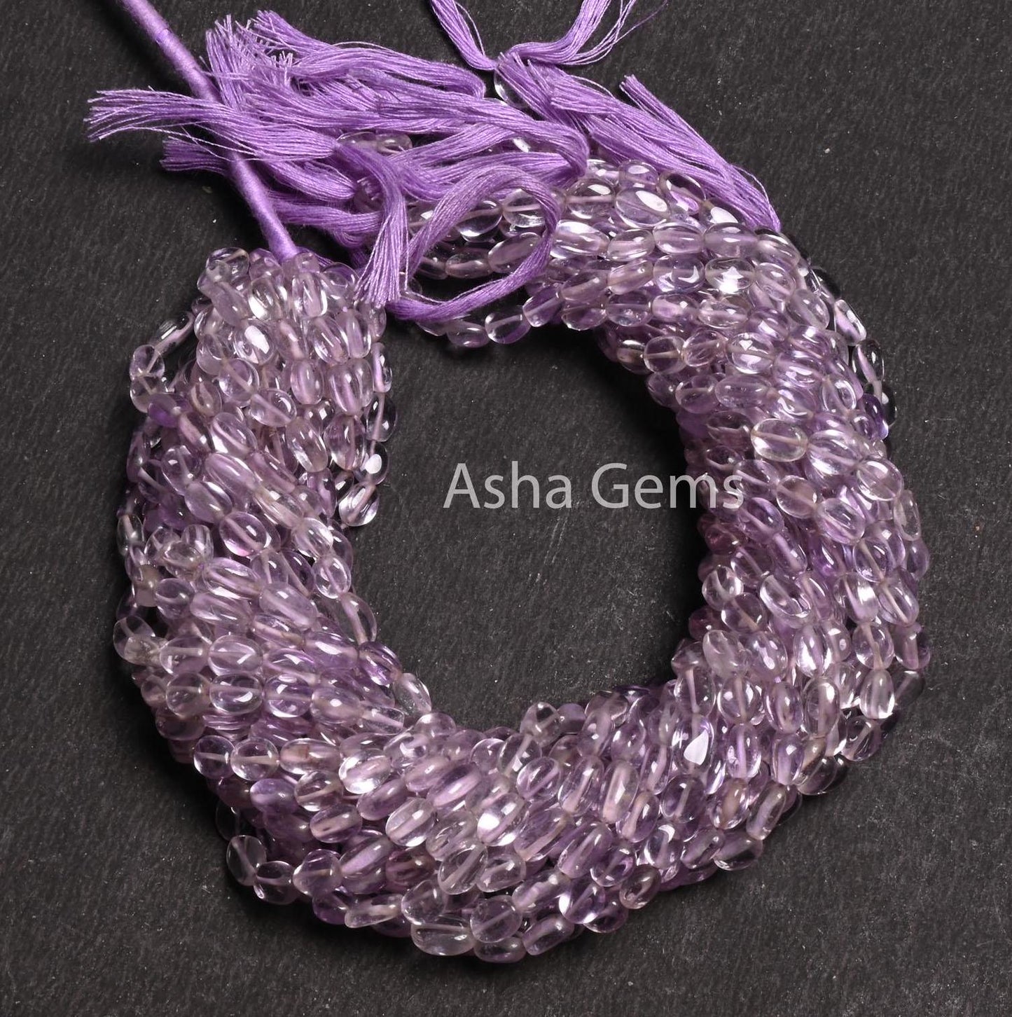 Fine Quality Pink Amethyst Smooth Oval Shape Gemstone Beads,13" Strand Shaded Pink Amethyst Handmade Oval Straight Beads Jewelry Crafts SALE