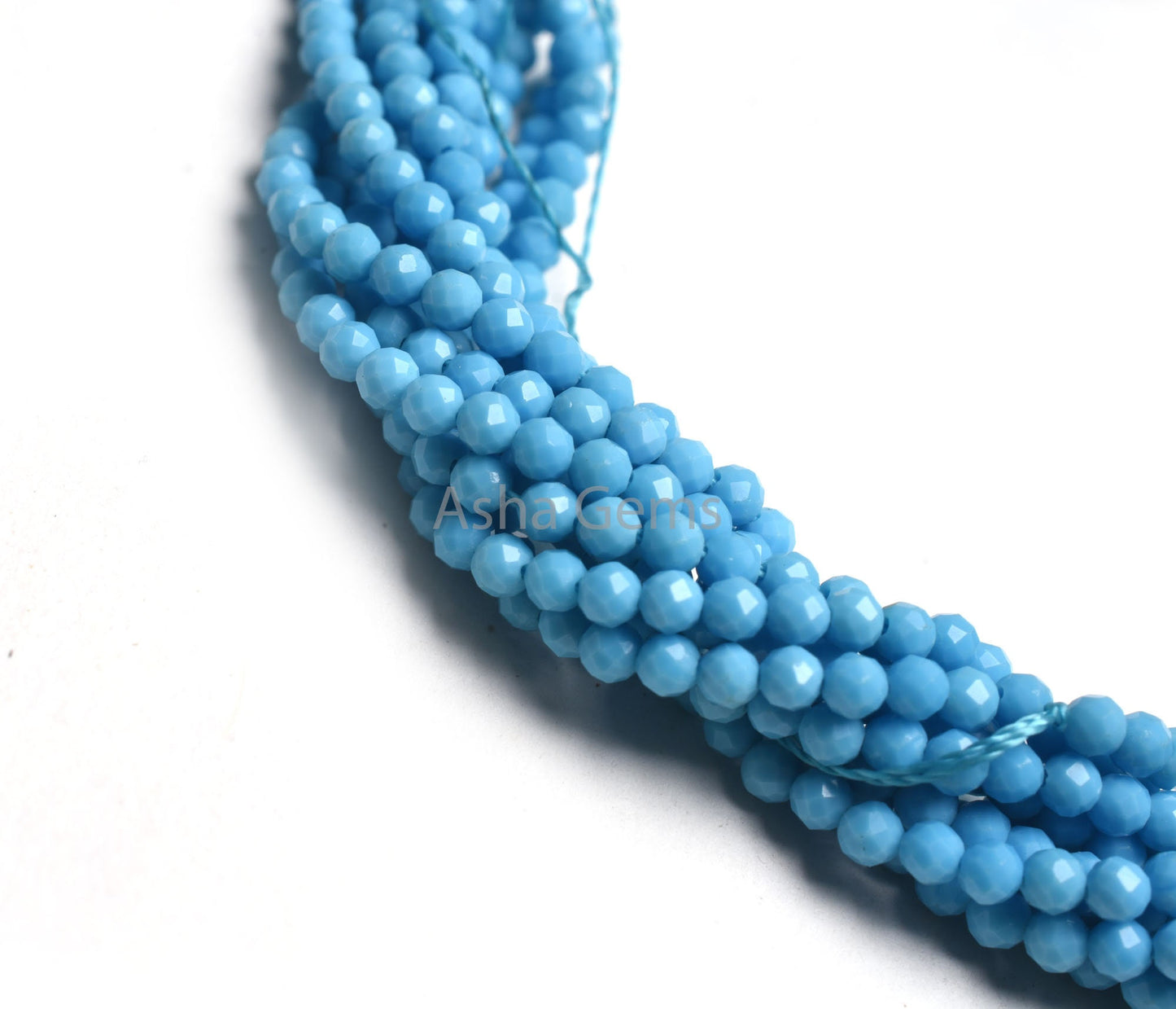 16"Strand Blue Turquoise Micro Cut Rondelle Faceted Beads,2.5 mm AAA Turquoise Howlite Bead Loose Gemstone Turquoise Bead Jewelry Craft Sale