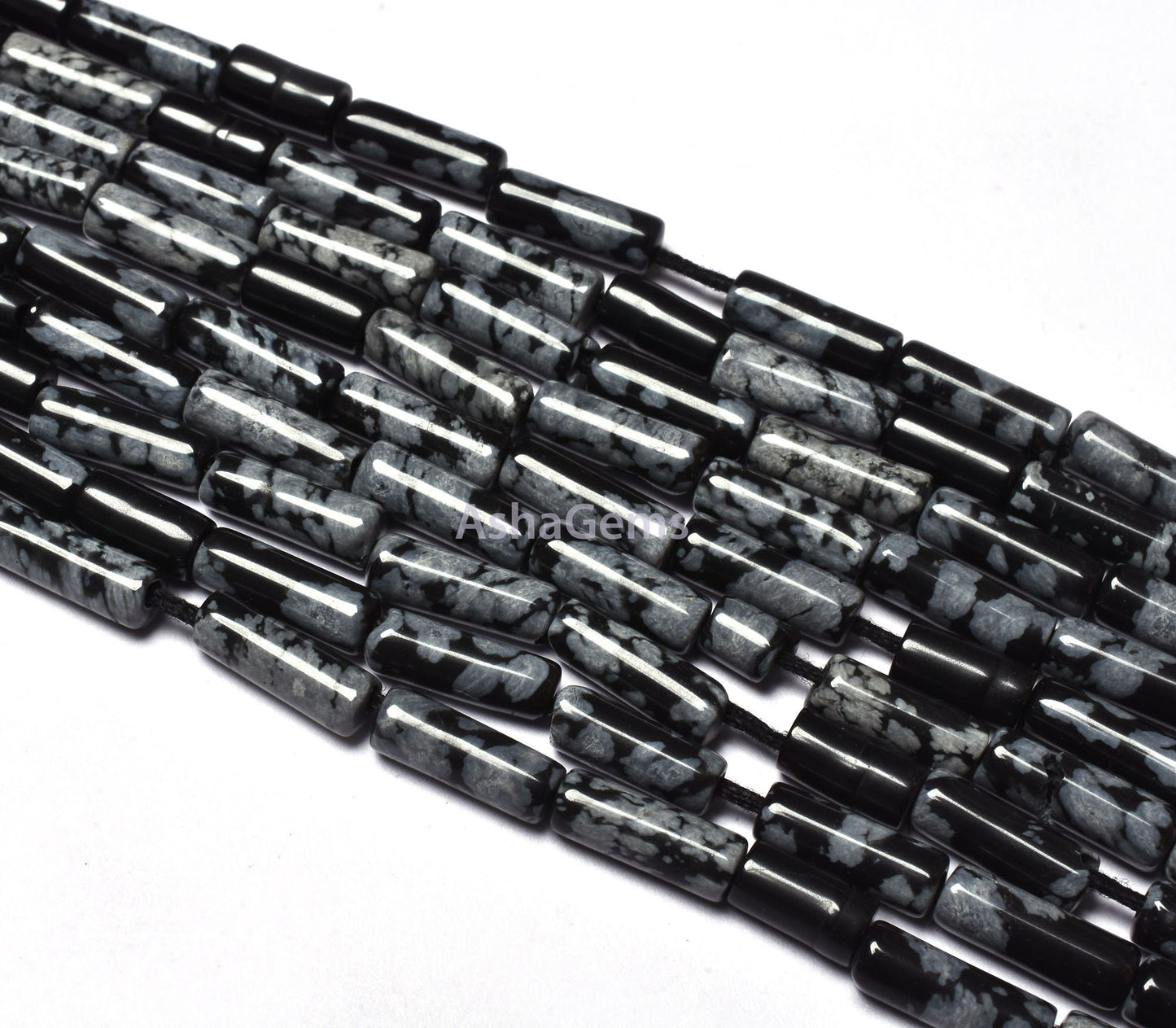 Natural Black Obsidian Smooth Fancy Tube Gemstone Beads, Black Obsidian Pipe Shape Beads, Briolette Obsidian Straight Drill For Craft Sale