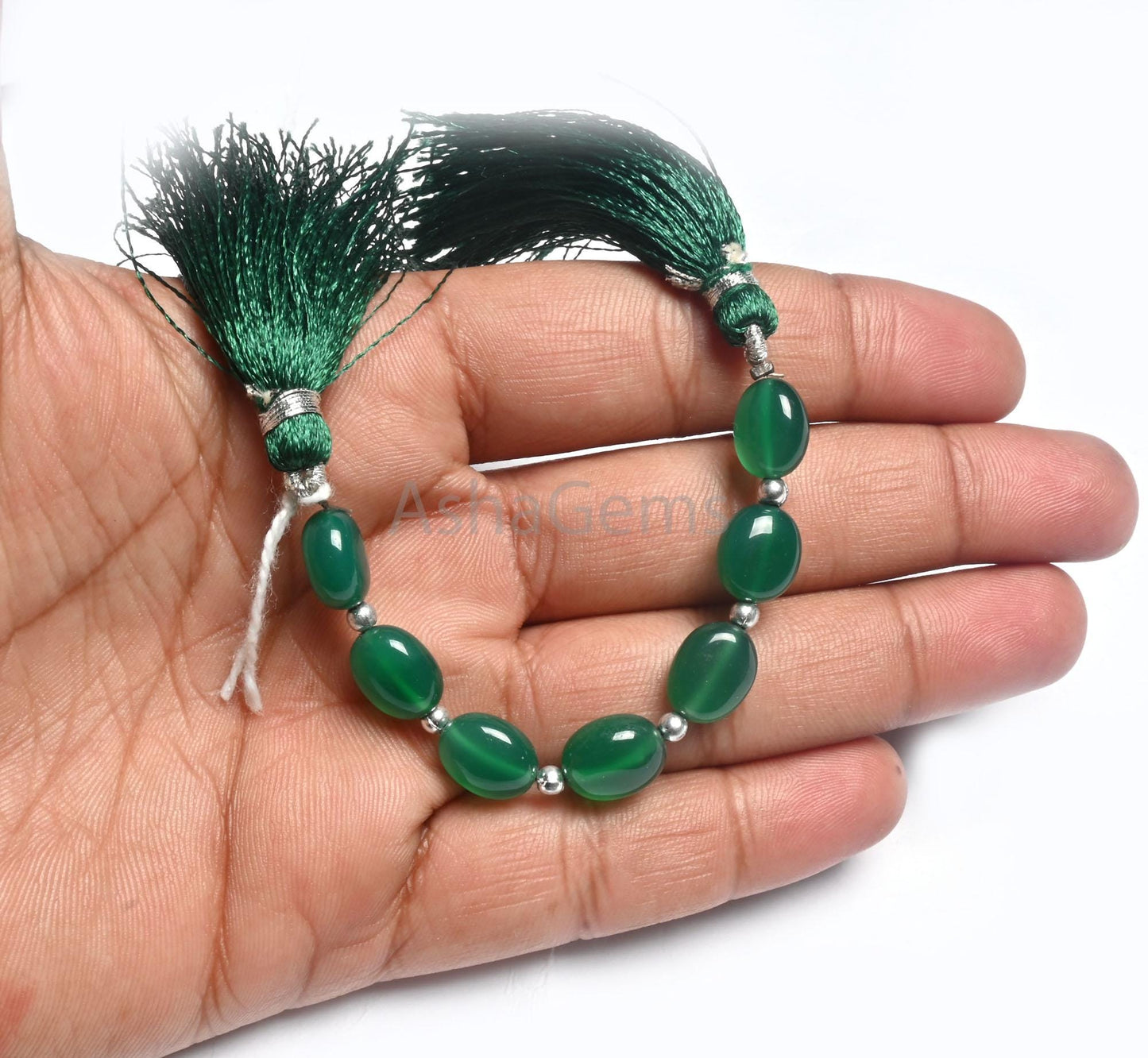 Beautiful Green Onyx Smooth Oval Shape Gemstone Loose Beads,8.5-11 mm Fine onyx Plain Handmade Oval Straight Drill Beads Jewelry Making SALE