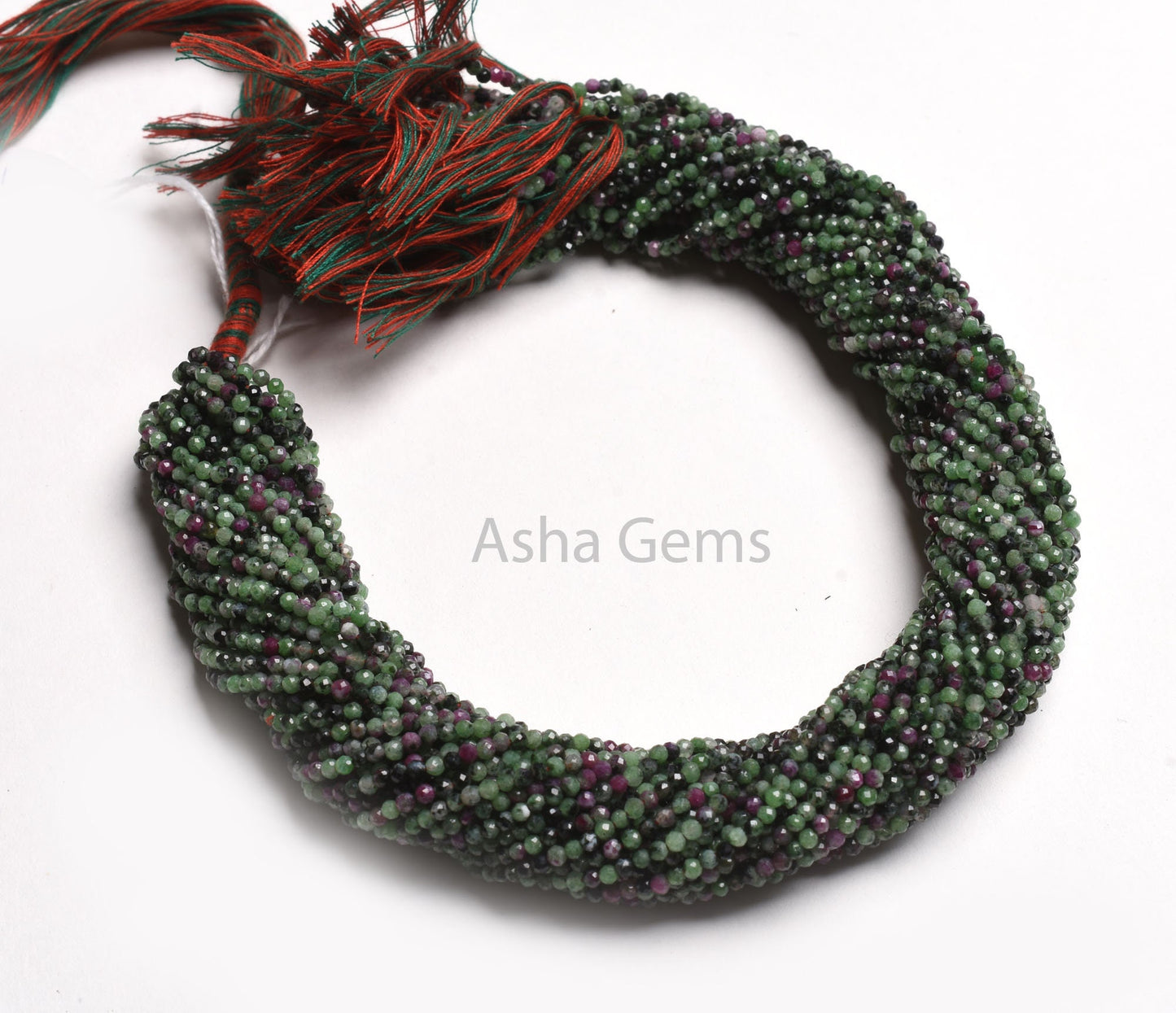 Natural Ruby Zoisite Micro Cut Faceted Gemstone Beads,2.5 mm Rare Ruby Zoisite Machine Cut Rondelle Beads, Ruby Zoisite Bead Strand Jewelry