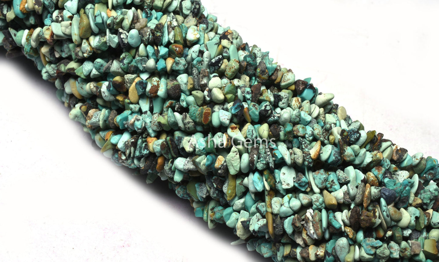 34" Strand Natural Tibetan Turquoise Uncut Chips Gemstone Beads, Smooth Raw Rough Nuggets Beads, fine Quality Turquoise bead Uncut Chip SALE