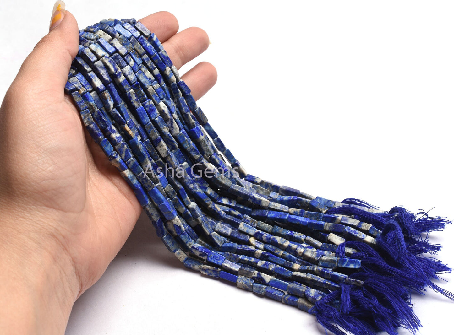 13" Strand Blue lapis Smooth Rectangle Shape Beads, Natural Lapis Lazuli Uneven Fancy handmade Gemstone Beads lapis Bead Jewelry Making SALE