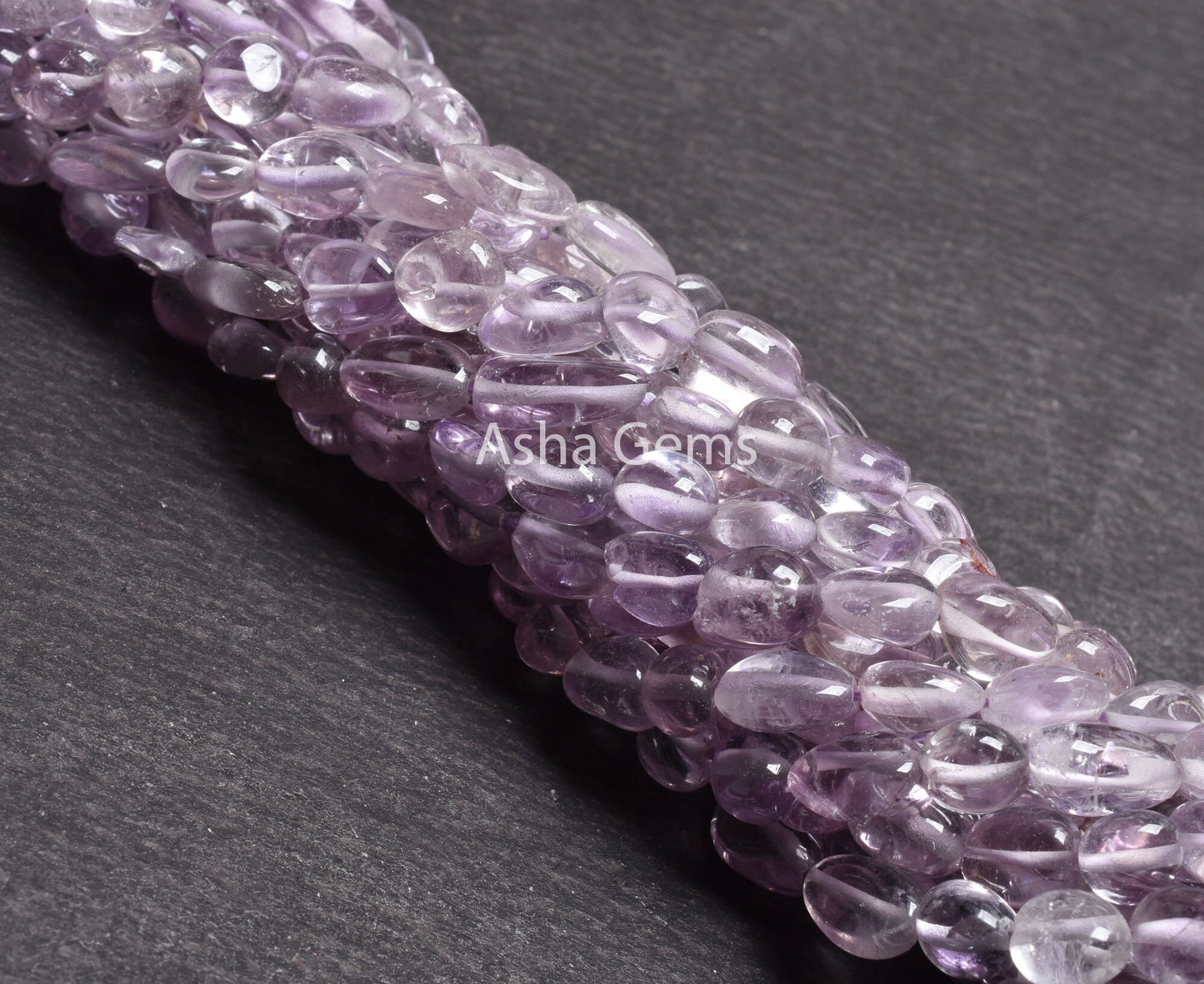 Natural Pink Amethyst Smooth Tiny Nugget Gemstone Bead,13"Strand Fine Pink Amethyst Plain Tumble Straight Drill Beads, Amethyst Bead Jewelry