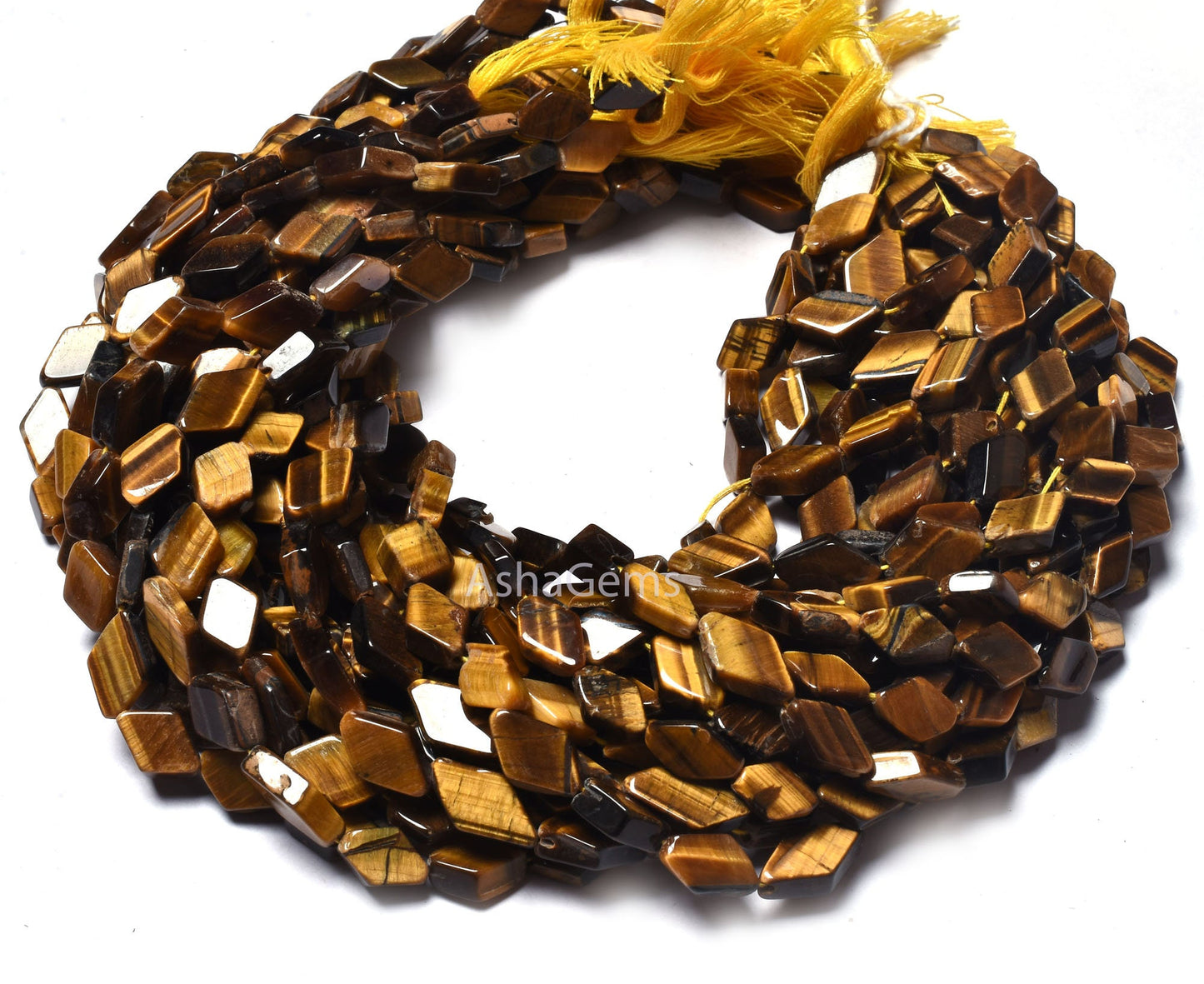 Natural Tiger Eye Rhombus Shape Beads Beautiful Tiger Eye Fancy Shape Smooth Gemstone Beads tiger Eye Handmade Beads For Jewelry making SALE