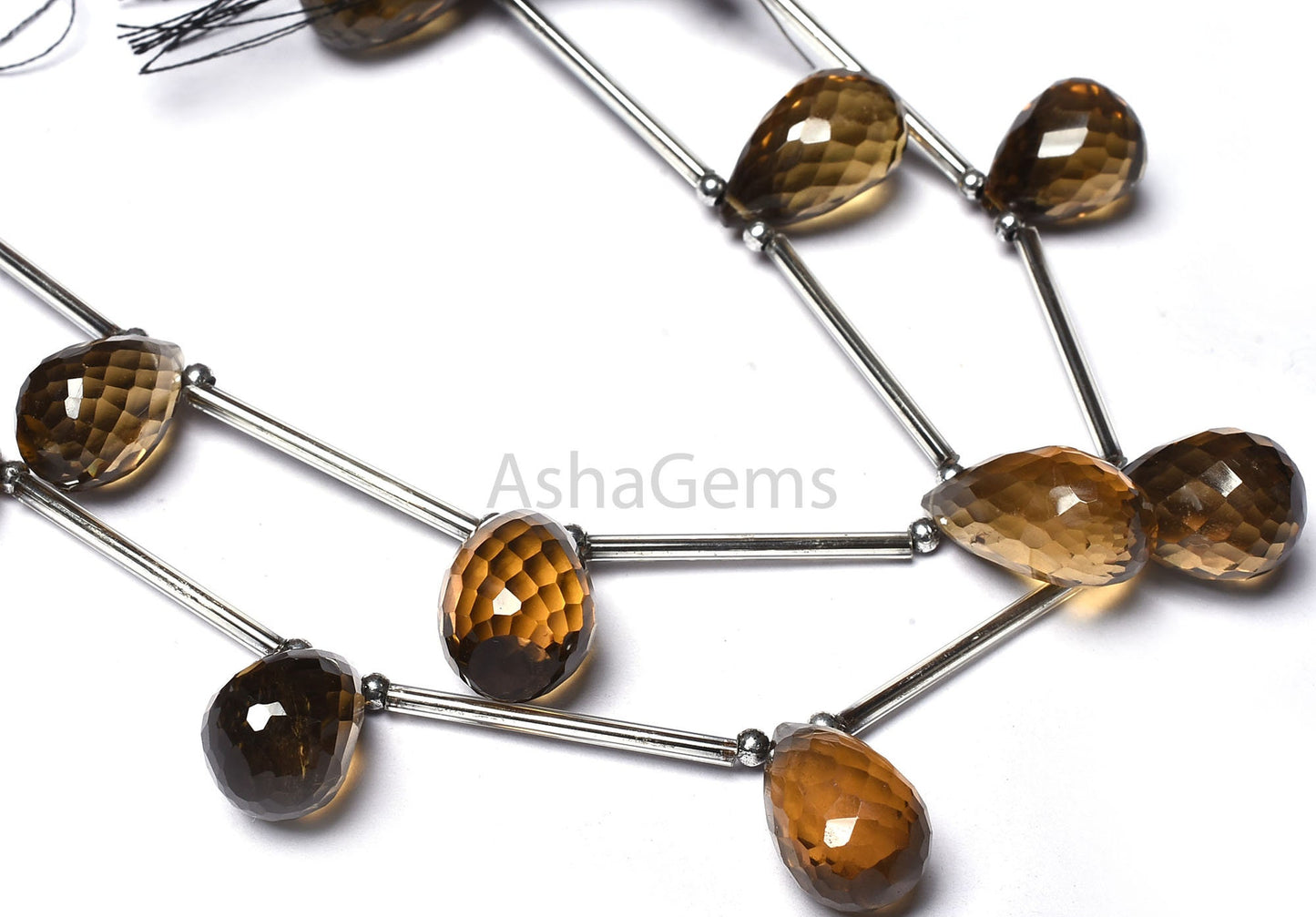 Top Quality Beer Quartz Faceted Drops Shape Beads, AAA Natural Beer Quartz Side Drill Teardrop Gemstone Beads For Necklace Jewelry Quartz