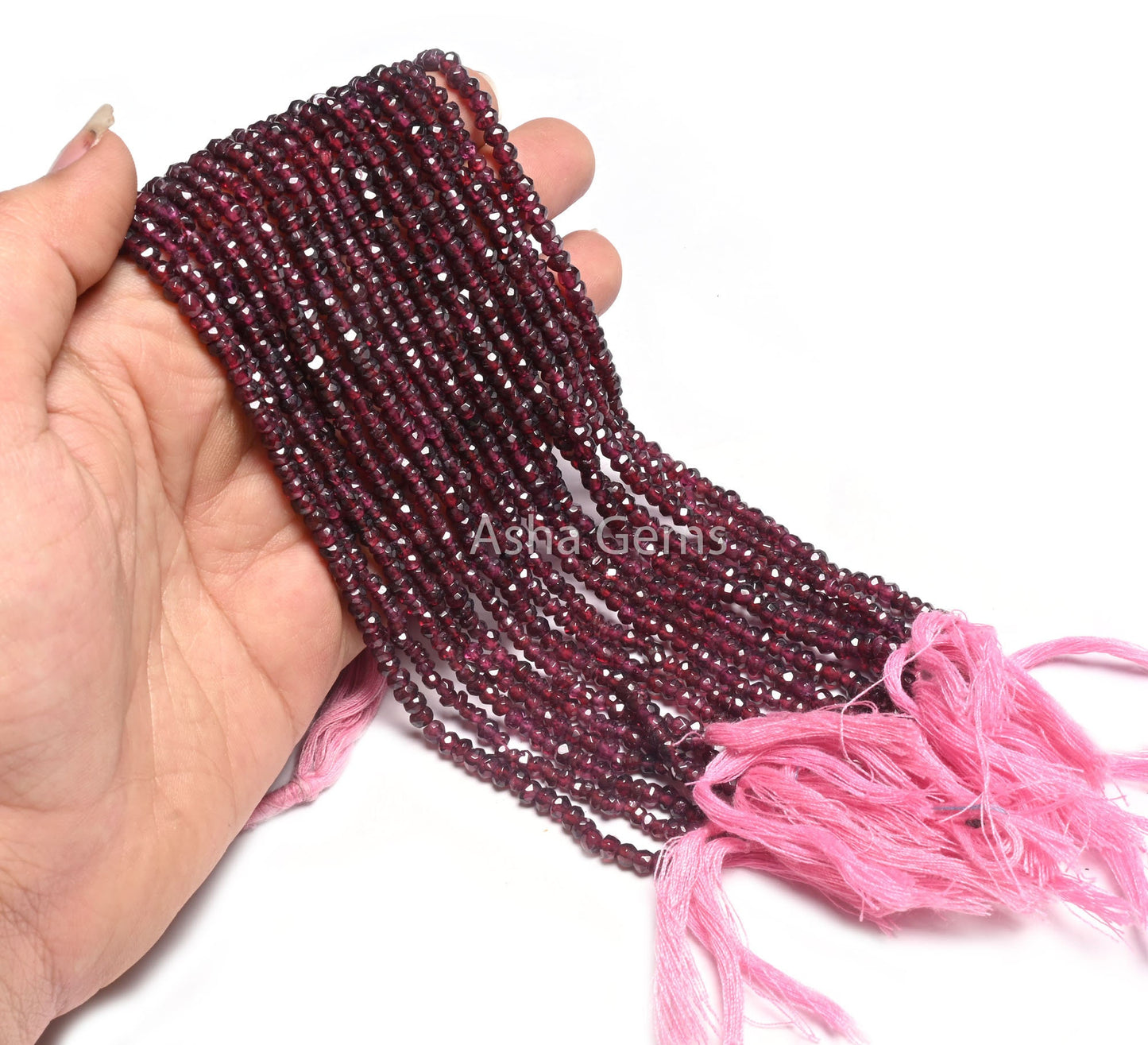 Natural Garnet Indian machine Cut Rondelle Gemstone Loose Beads,13" Strand Red Garnet Faceted Beads, Fine garnet Beads Jewelry Making Crafts