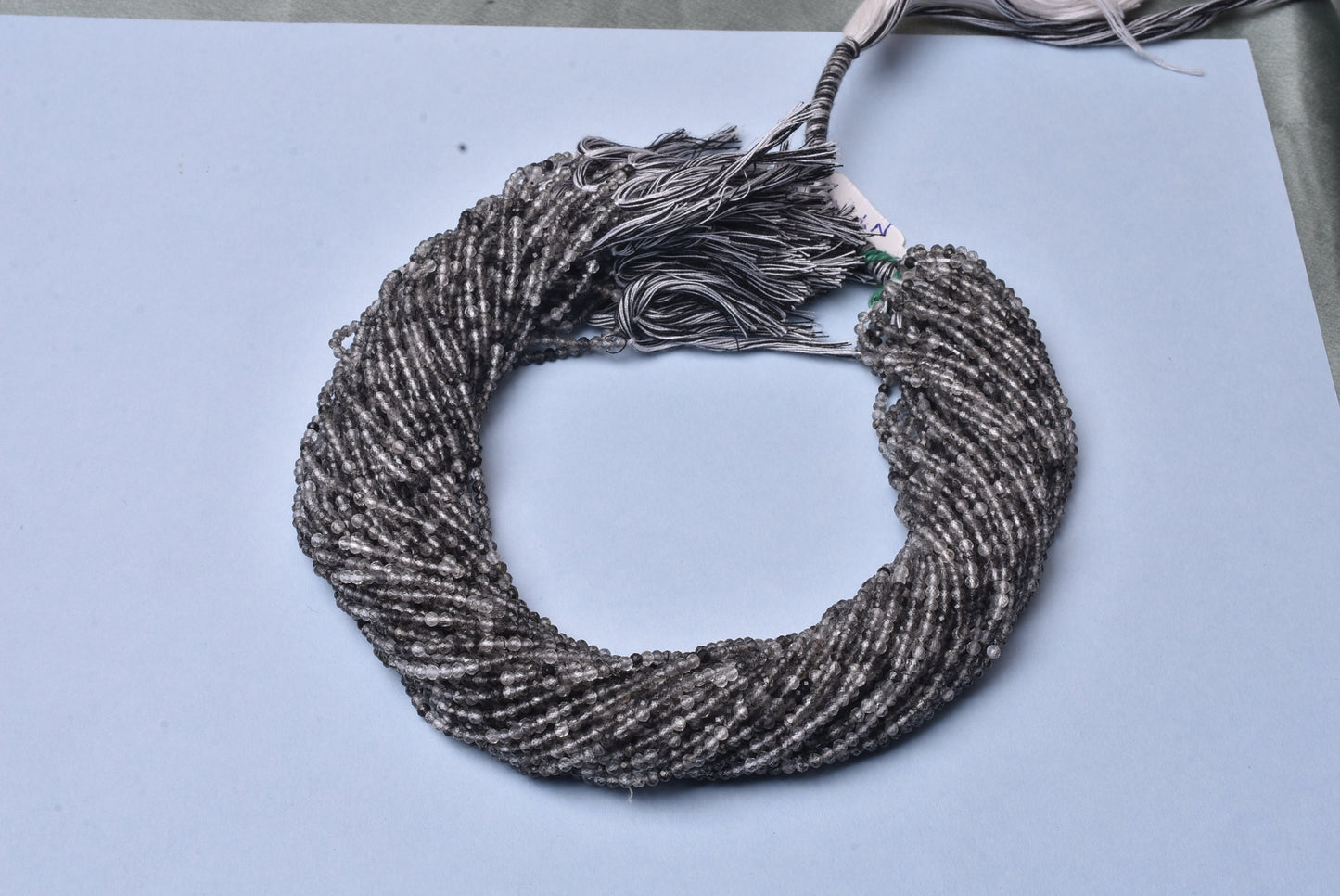 AAA Quality Black Rutile Faceted Micro Cut Beads,2.5mm Natural Rutilite Machine Cut Rondelle Gemstone Beads,13" Rutile Bead Necklace Jewelry