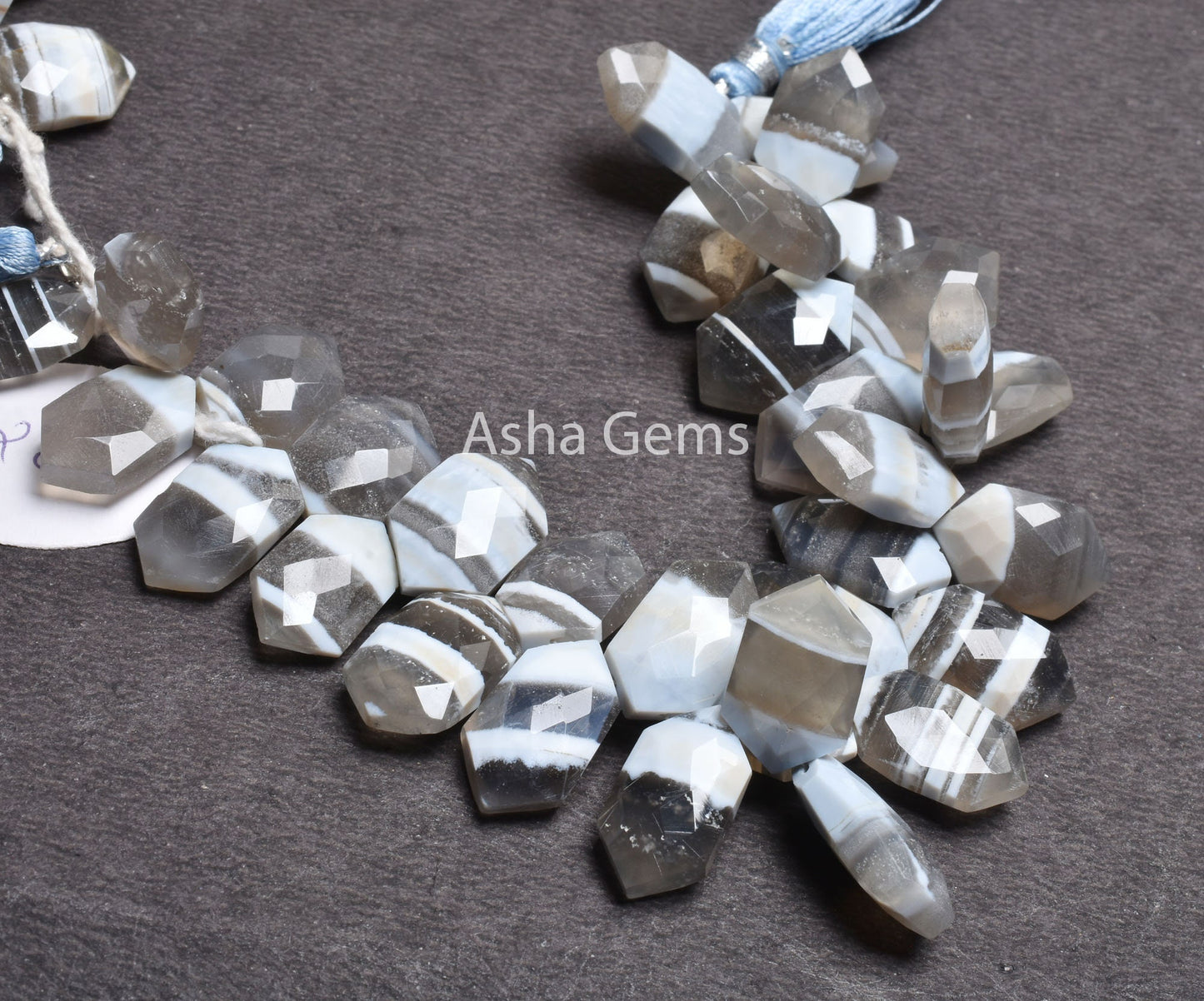 Beautiful Blue Boulder Opal Faceted Fancy Shape Beads,10-20 mm Boulder Blue Opal Both Side Pointed Fancy Briolette Beads Jewelry Making SALE