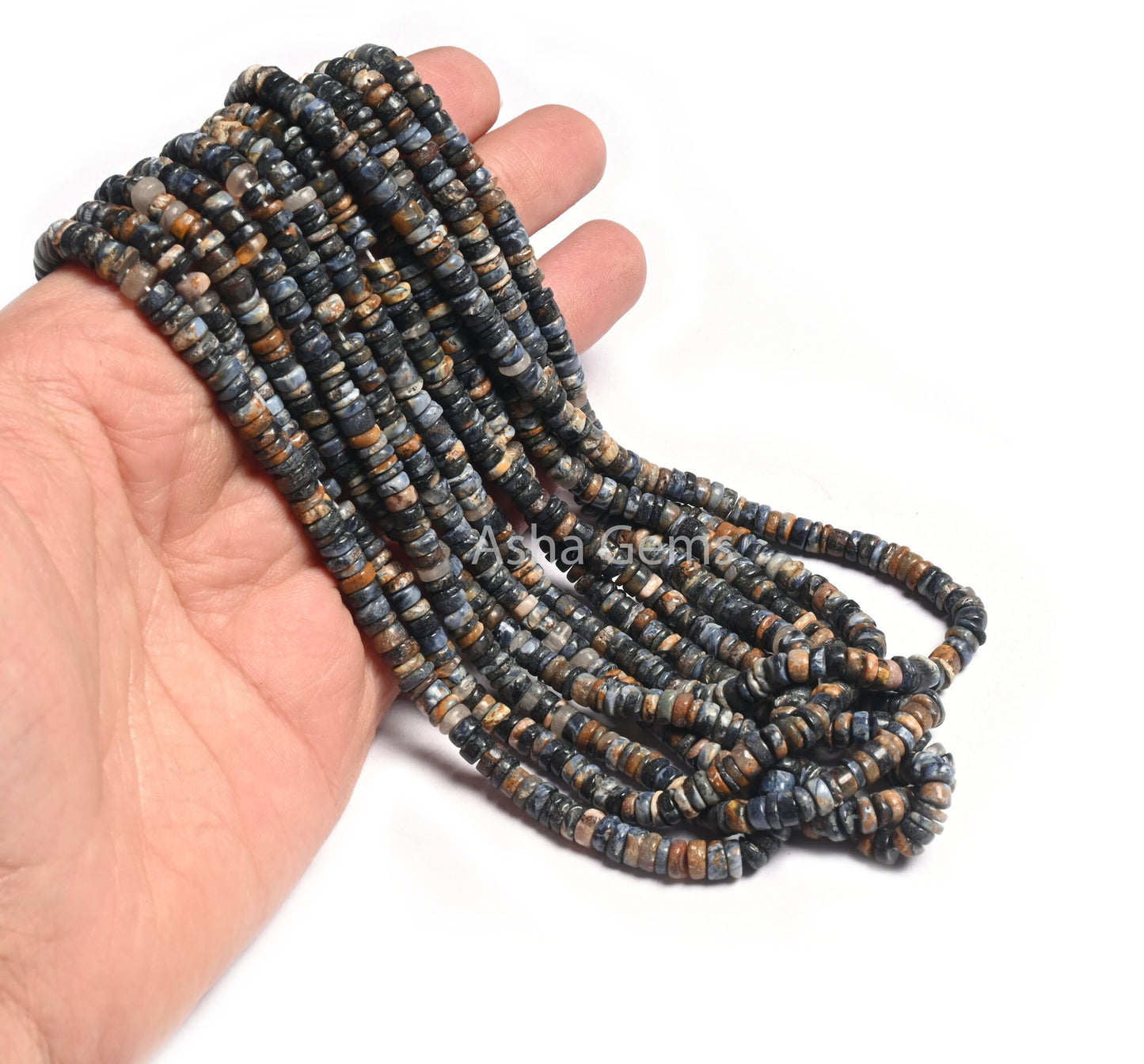 Beautiful Pietersite Smooth Heishi Tyre Gemstone Beads,4.5-5 mm Natural Pietersite Handmade Flat Wheel Shape Beads Jewelry Making Craft SALE