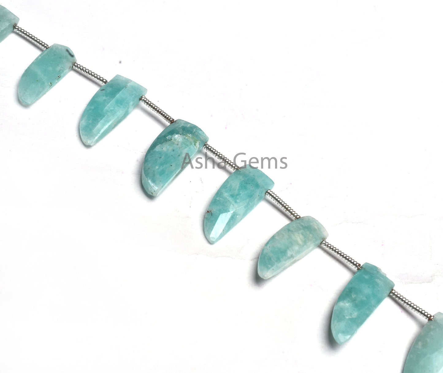 Beautiful Amazonite Fancy Side Drill Faceted Beads,6-18 mm Blue Amazonite Weapon Shape Gemstone Briolette Beads, Natural Amazonite Bead SALE