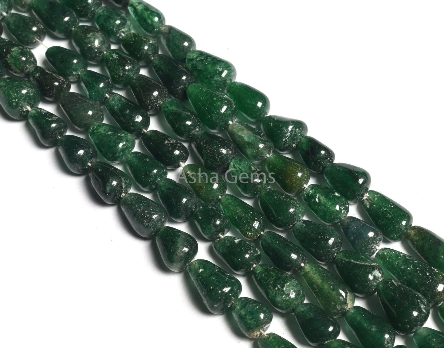 13" Strand Green Mica Margaj Smooth Drop Shape Straight Drill Beads, Natural Mica Plain Handmade Teardrop Gemstone Beads Jewelry Craft SALE