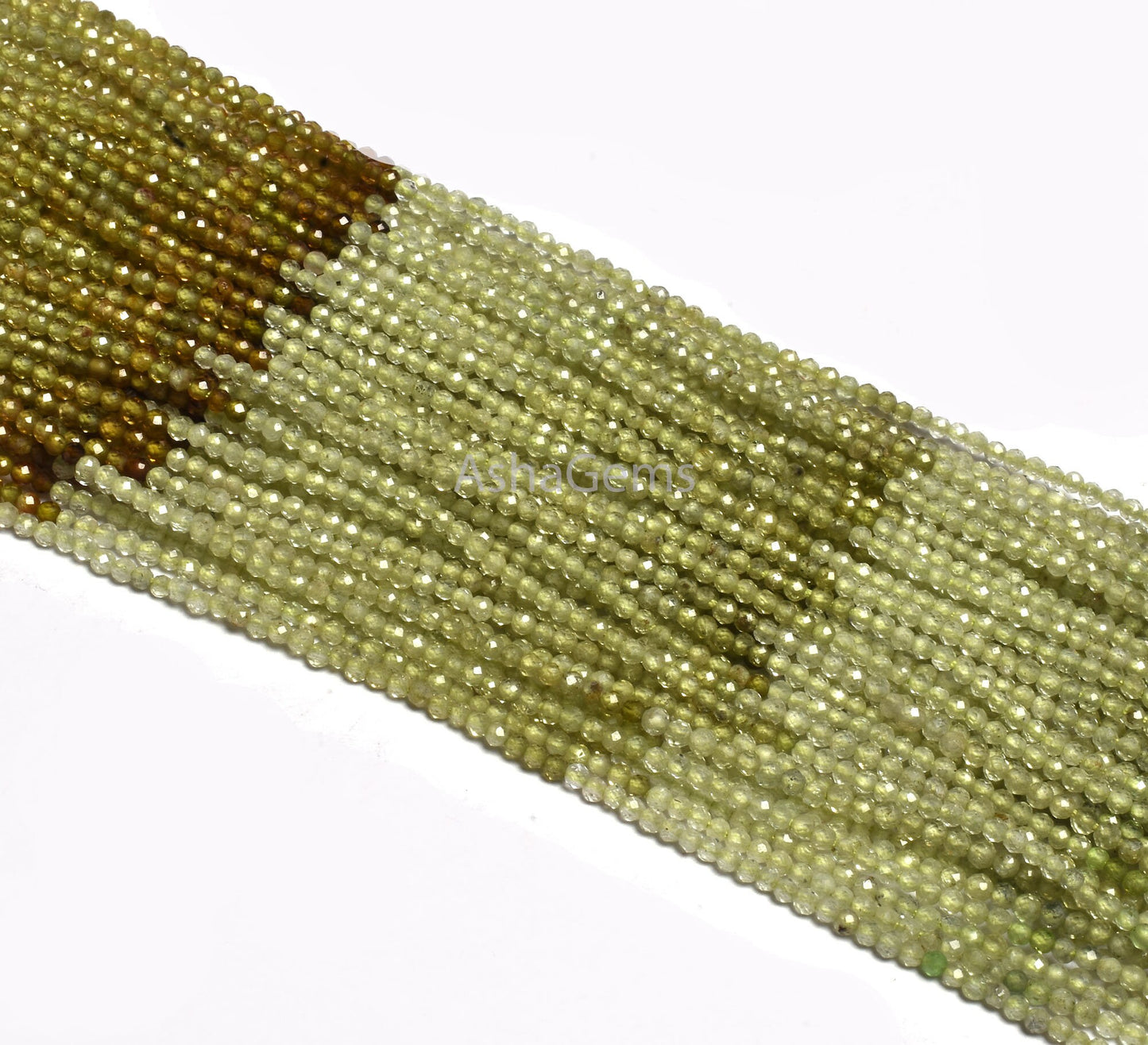 Beautiful Natural Grossular Garnet Rondelle Faceted Gemstone Beads 2mm AAA Quality Shaded Green Grossular Garnet Bead For Jewelry Craft SALE