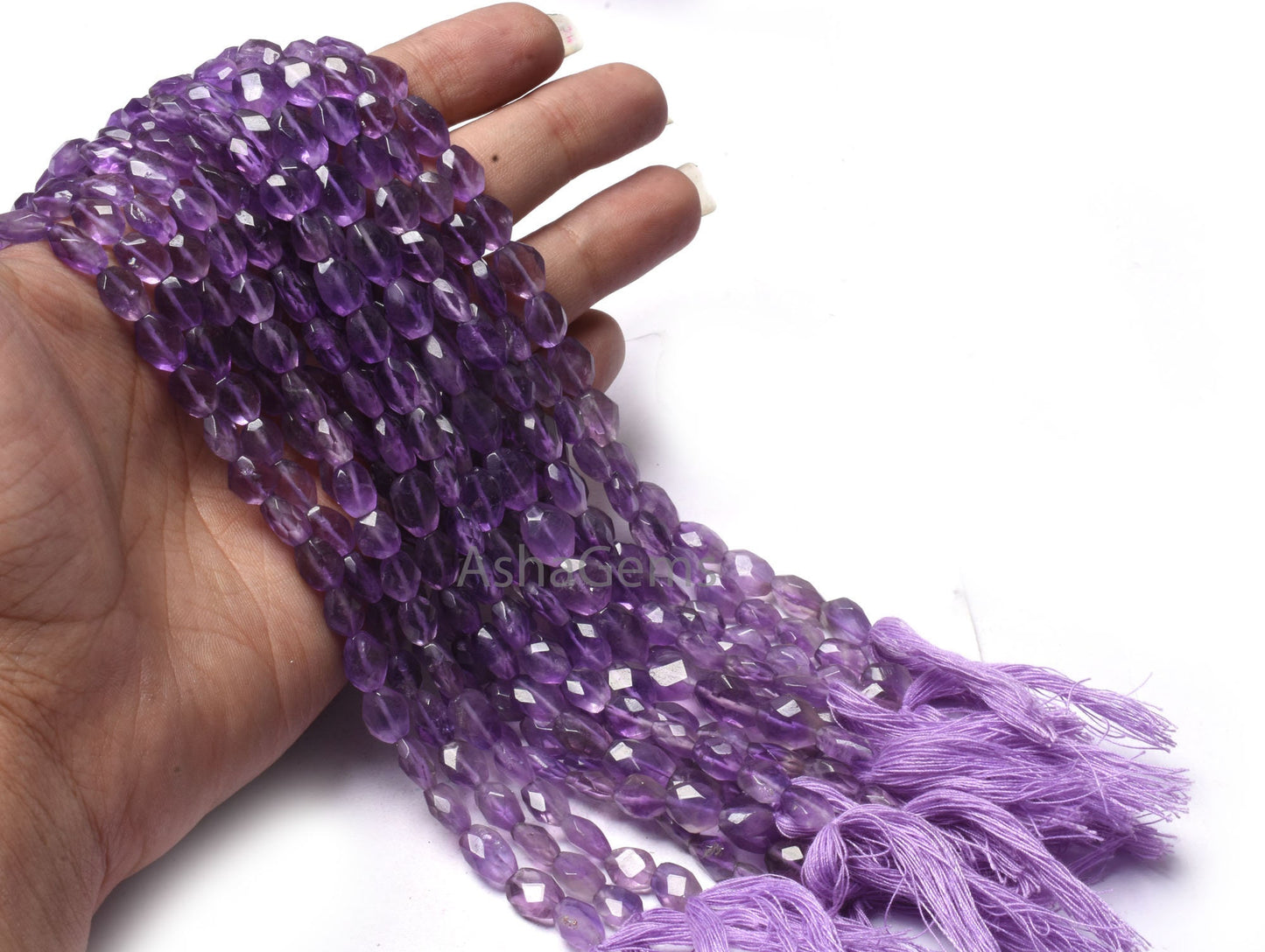 Natural Pink Amethyst Indian Cut Faceted Oval Shape Beads,13" Strand amethyst Handmade Oval Briolette Gemstone Pink Amethyst Beads Jewelry