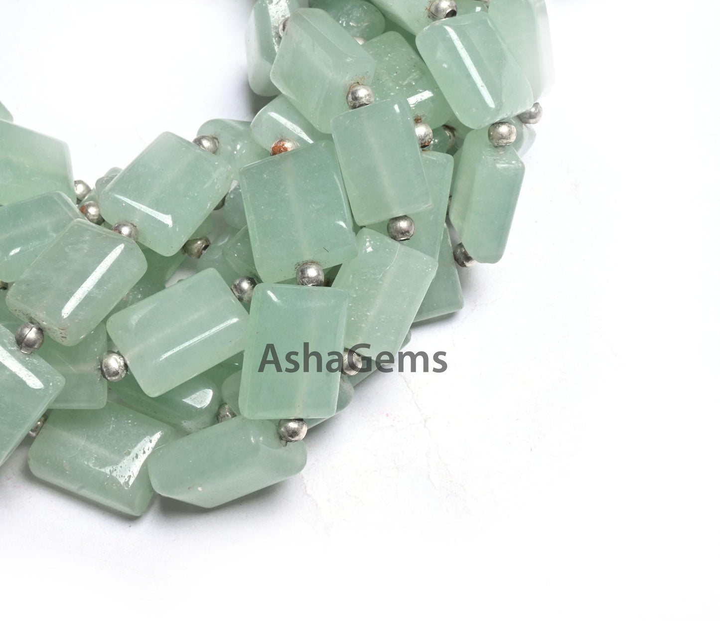 Fine Aventurine Fancy Chiclet Shape Gemstone Beads,9" natural Green Aventurine Rectangle Handmade Straight Drill Margaj Beads Jewelry making