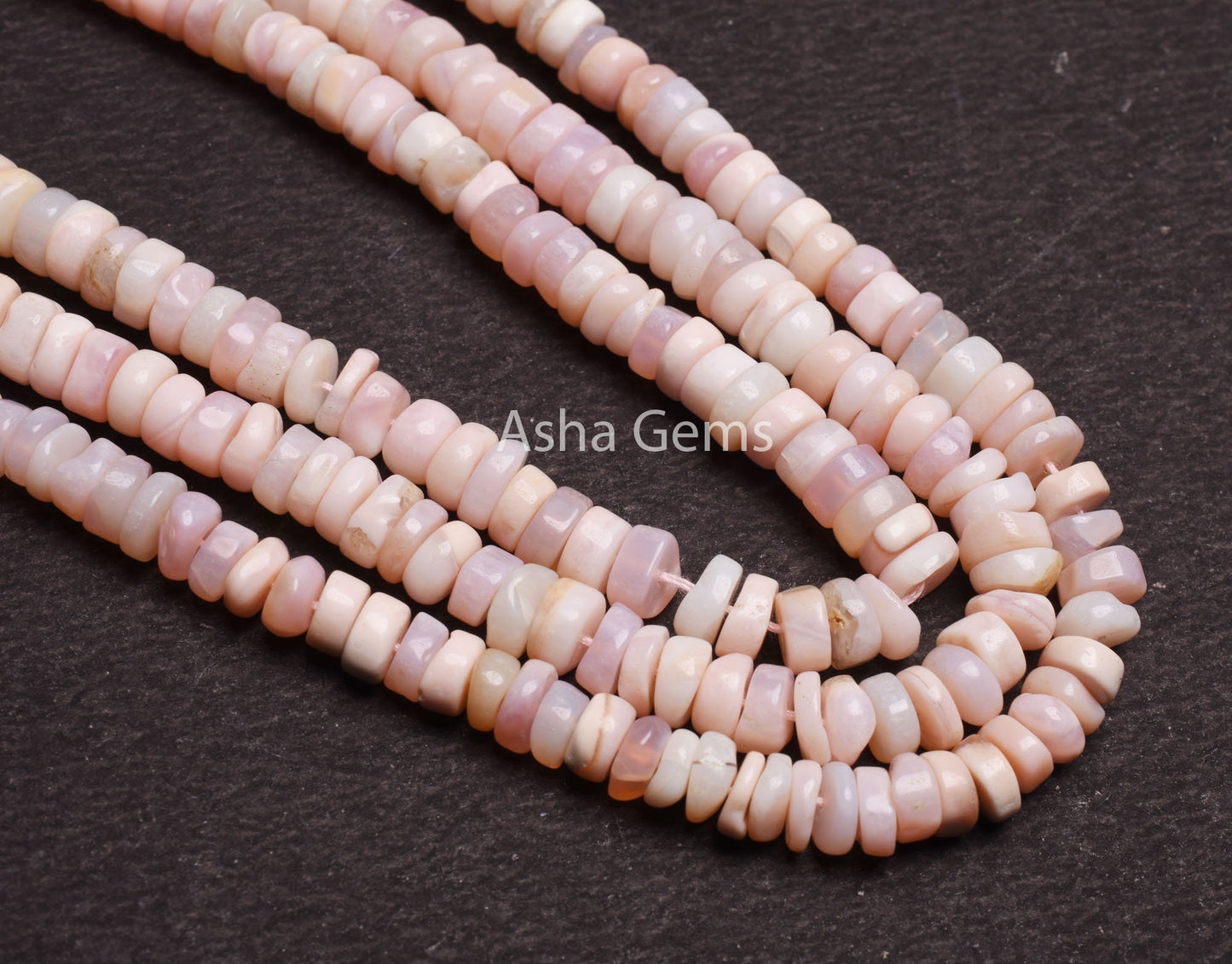 Pretty Pink Opal Wheel Shape Beads, Shaded Pink Opal Smooth Uneven Tyre Gemstone Handmade Beads, Pink Opal Beads Jewelry Making Crafts SALE
