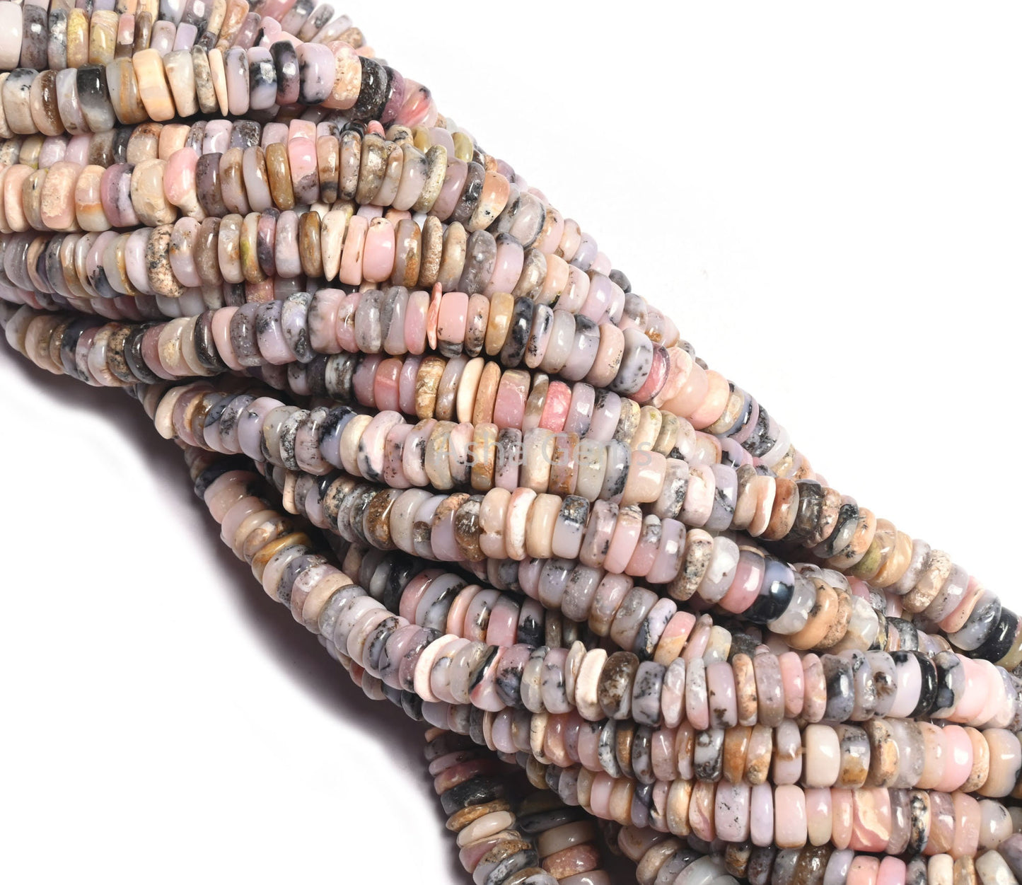 Natural Moss Pink Opal Smooth Tyre Shape Handmade Beads, Rare Bio Pink Opal Plain Uneven Flat Tyre Gemstone Opal Beads Jewelry Making Crafts