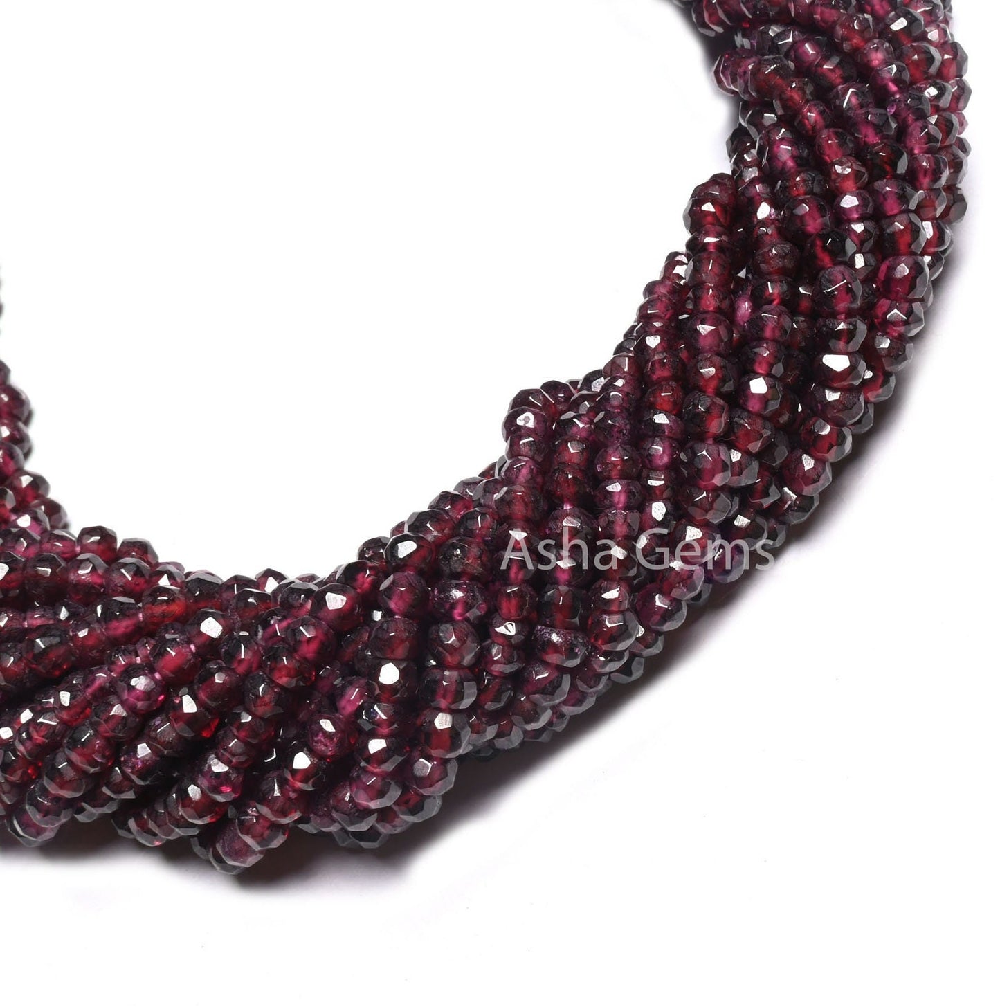 Natural Garnet Indian machine Cut Rondelle Gemstone Loose Beads,13" Strand Red Garnet Faceted Beads, Fine garnet Beads Jewelry Making Crafts