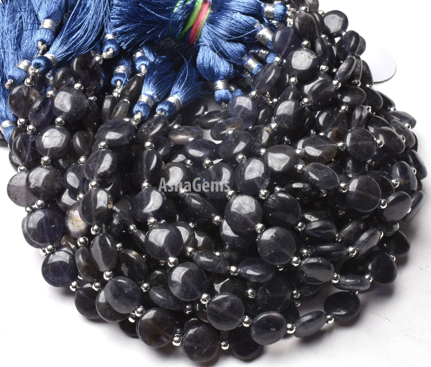 8" Strand, Iolite Coin Shape Beads Blue Iolite Smooth Gemstone Beads,10.5-11 mm Iolite Beads, Iolite Handmade Loose Beads SALE