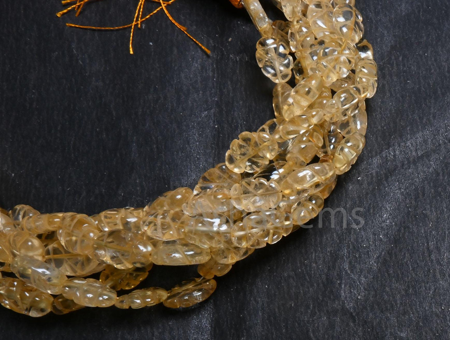 Beautiful Citrine Quartz Carved Oval Shape Gemstone Beads,7.5-12 mm Natural Yellow Citrine Carving fancy Oval T Drill Handmade Beads Jewelry