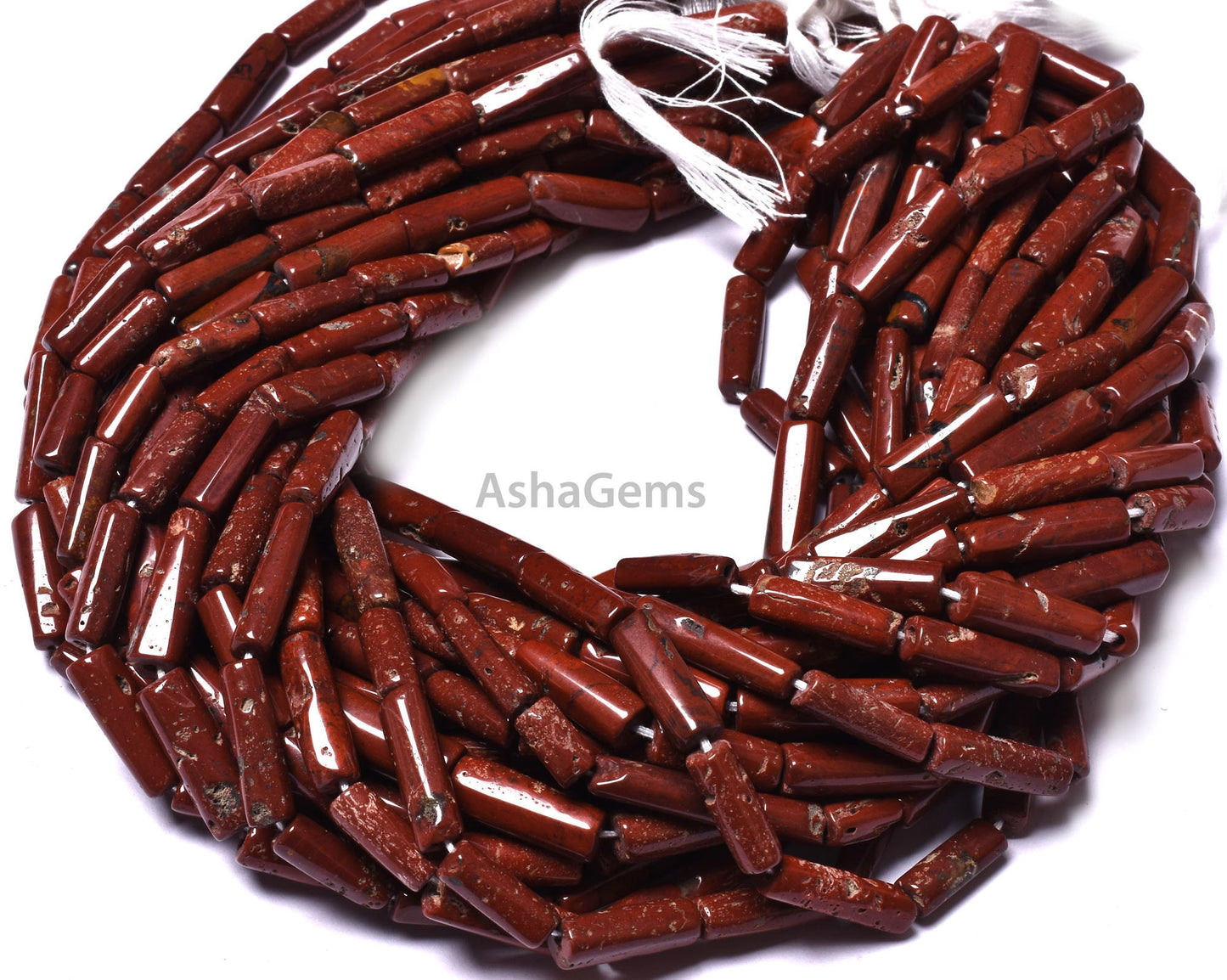 Natural Red Jasper Pipe Shape Gemstone Beads Beautiful Red Jasper Smooth Handmade Tube Shape Briolette Beads For Jewelry Making Crafts SALE