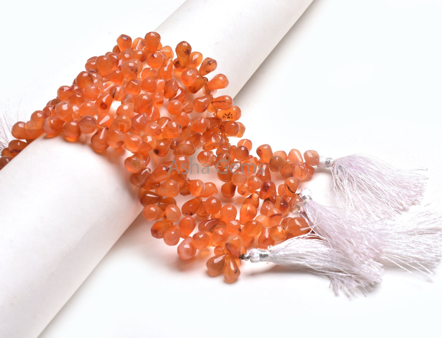 Orange Carnelian Smooth Handmade Drop Beads,7-10 mm Uneven Plain Handmade Teardrop Side Drill Gemstone carnelian Beads Jewelry making Crafts