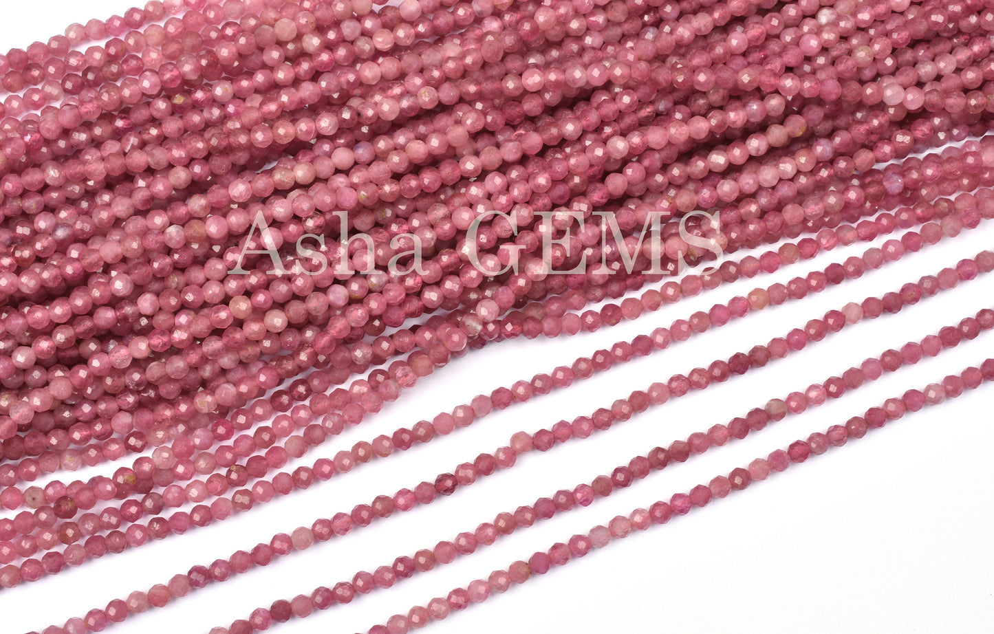 Beautiful Natural Pink Tourmaline Micro Cut Beads,3.2mm Tourmaline Faceted Machine Cut Rondelle Gemstone Beads Tourmaline Jewelry Craft SALE