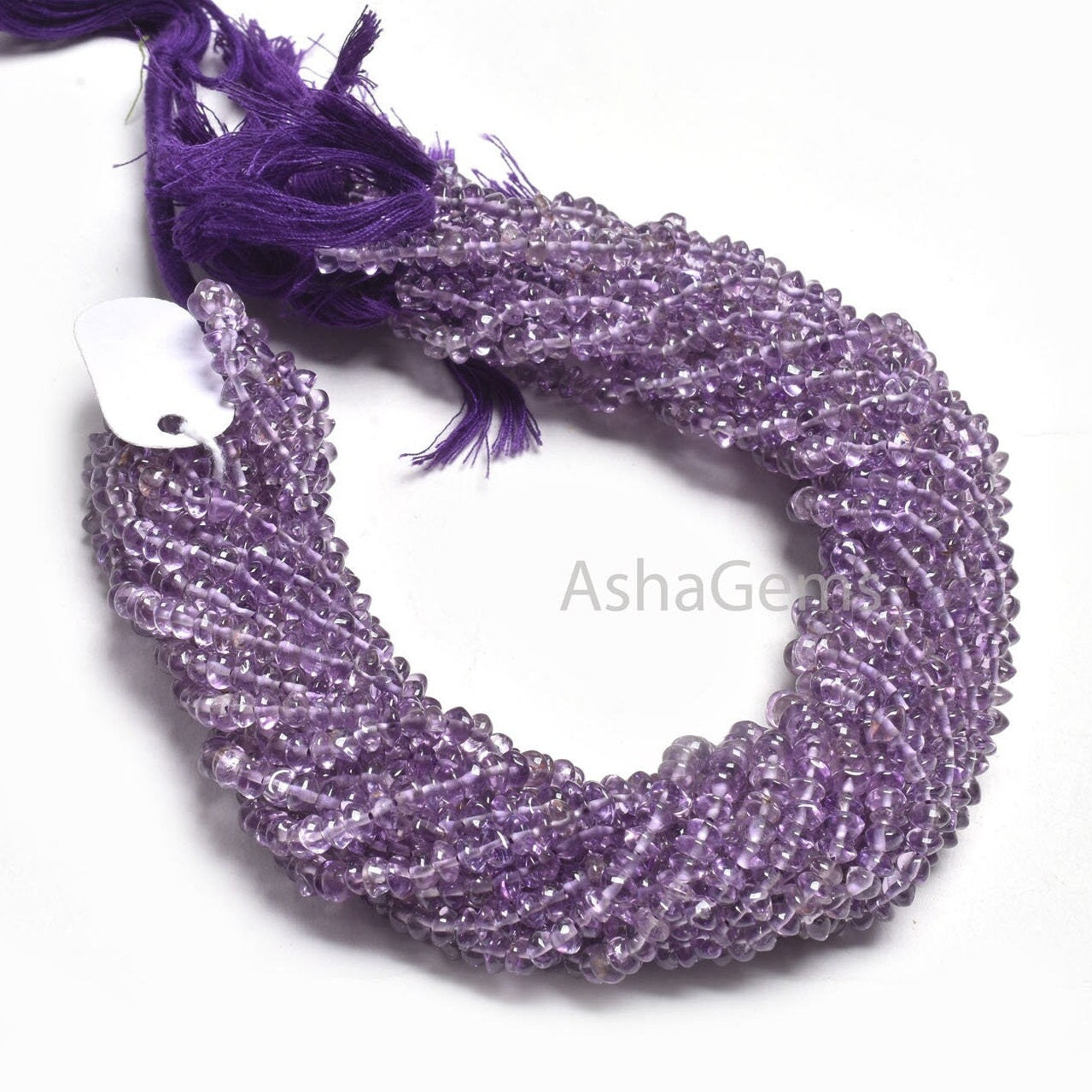 4 mm Natural Purple Amethyst Smooth Button Gemstone Beads,12" Fine Amethyst Handmade Center Drill Button Beads, amethyst Bead Jewelry Crafts