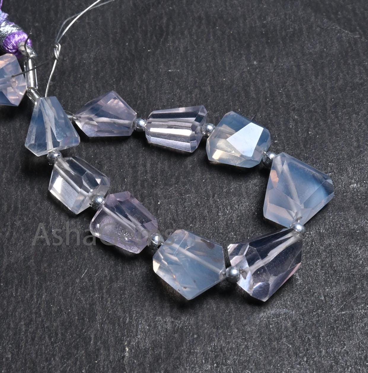 Lavender Quartz Faceted Nugget Shape Gemstone Beads, Fine Rare Purple Lavender Quartz Beads, faceted Nugget Beads Jewelry Handicrafts SALE (AG 18637)