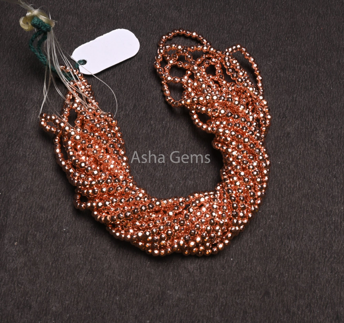 Beautiful Pyrite Copper Coated Rondelle Faceted Gemstone Loose Beads,3-3.25 mm,Fine Quality Pyrite Indian Cut Beads Jewellery Making Crafts
