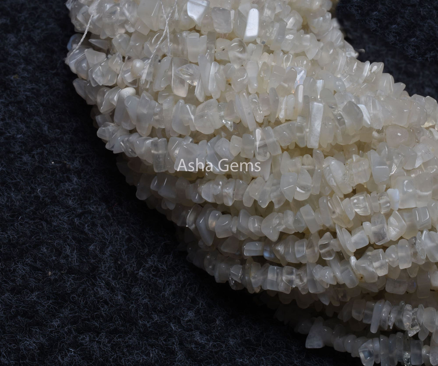 Natural White Moonstone uncut Chip Gemstone Beads Strand, Fine Quality Moonstone Smooth Uneven Raw Rough Nugget Bead For Jewelry Making (AG 10274)