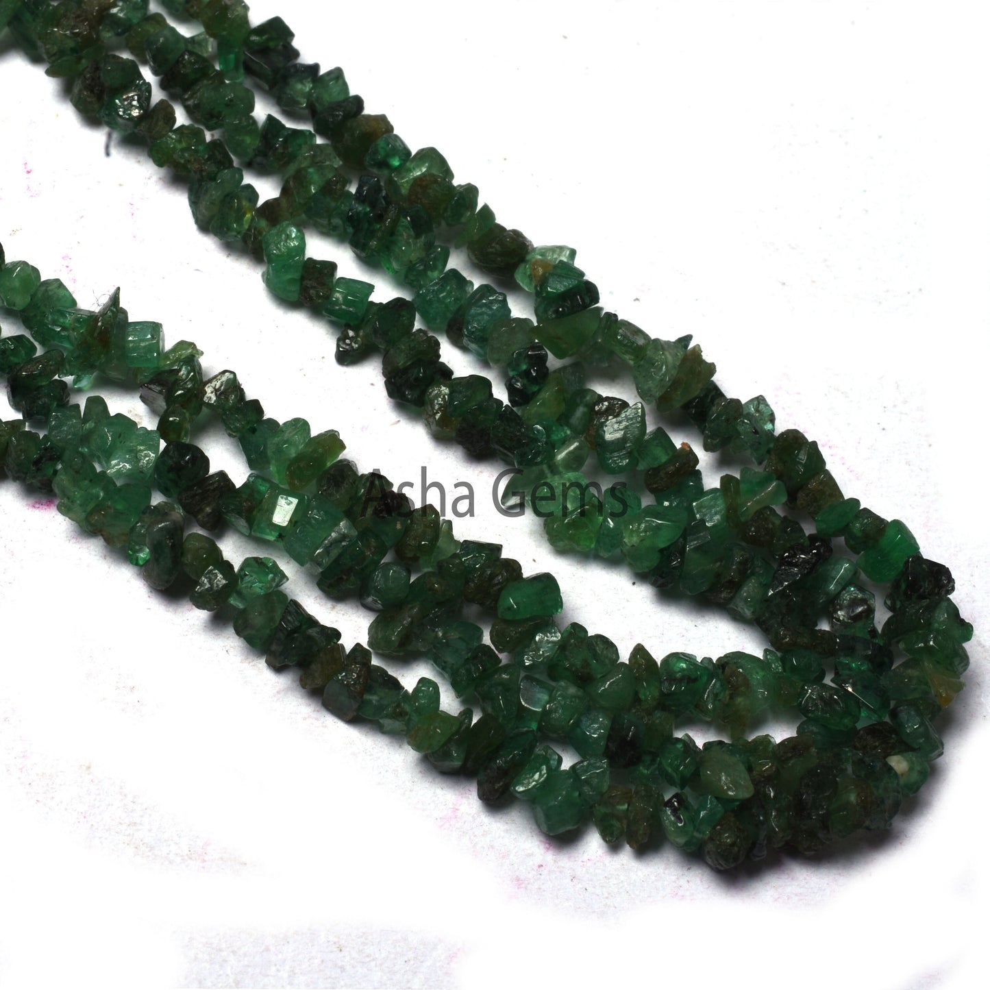 Green Emerald Uncut chip Beads,16" Strand Natural emerald Smooth raw rough Gemstone Uneven Beads small size Emerald Beads Jewelry Necklace