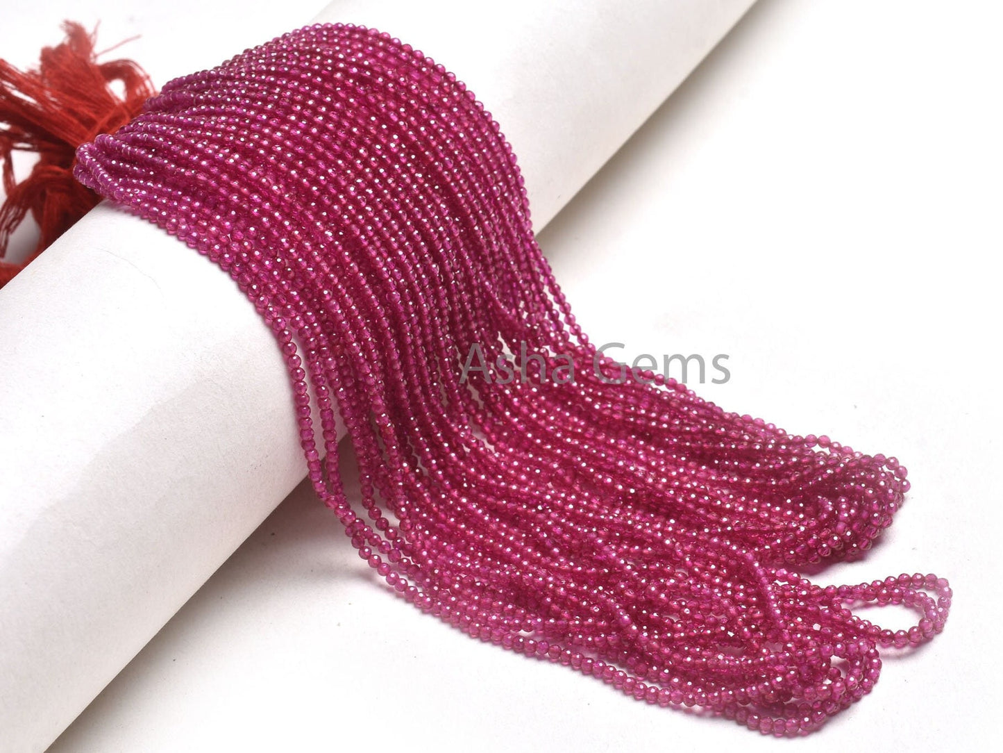 AAA Quality Red Imitation Micro Cut Faceted Beads,2 mm Ruby Imitation Machine Cut Rondelle Gemstone Beads Jewelry Necklace Making Craft SALE
