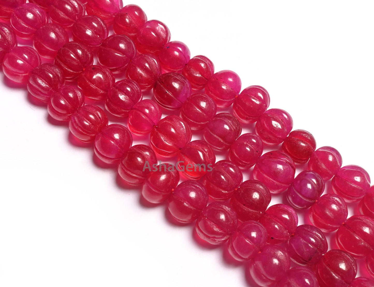 Beautiful Red Quartz carving Pumpkin Gemstone Melon Beads, Fine Red Ruby Color Quartz Carved Rondelle Handmade watermelon Beads Jewelry SALE