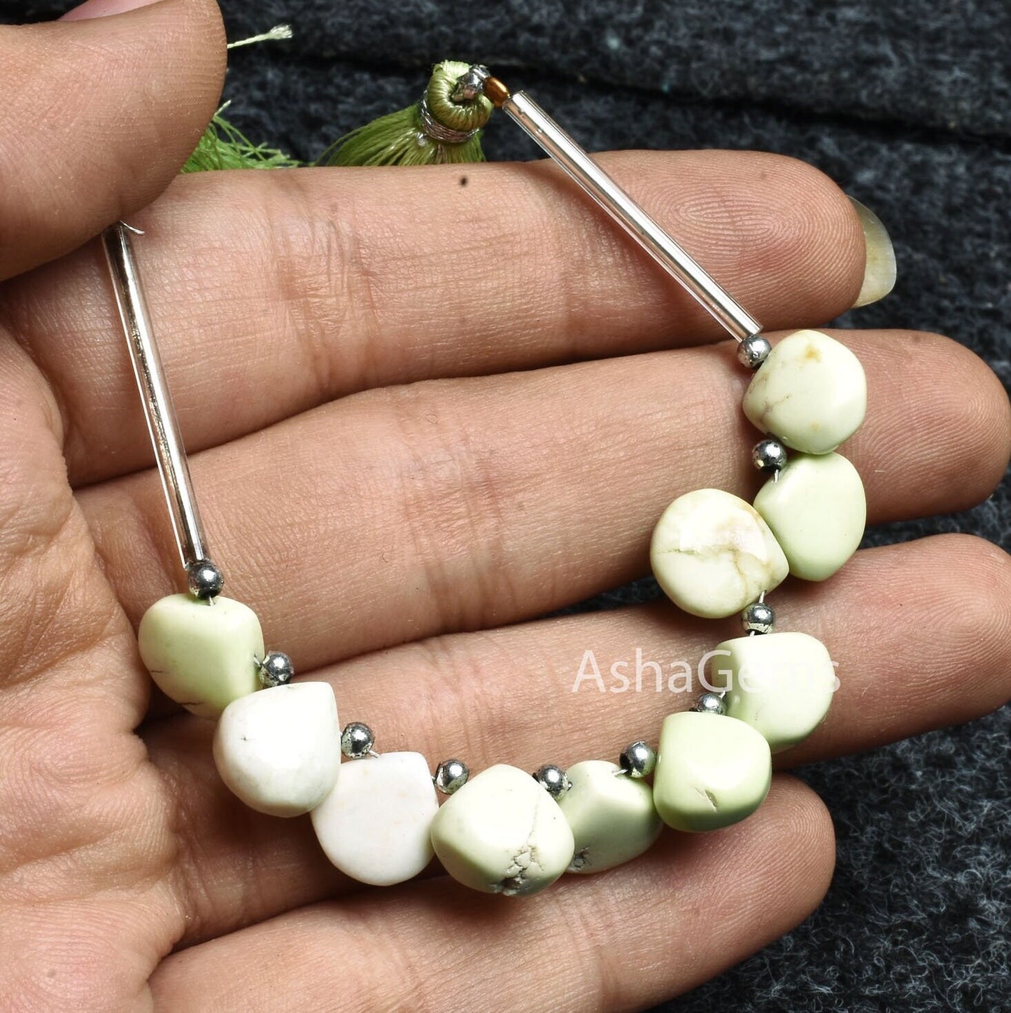 9-10mm Green Opal Plain Handmade Heart Beads,10 Piece Strand Opal Smooth Heart Side Drill Gemstone Beads, Light Green Opal Bead Jewelry SALE
