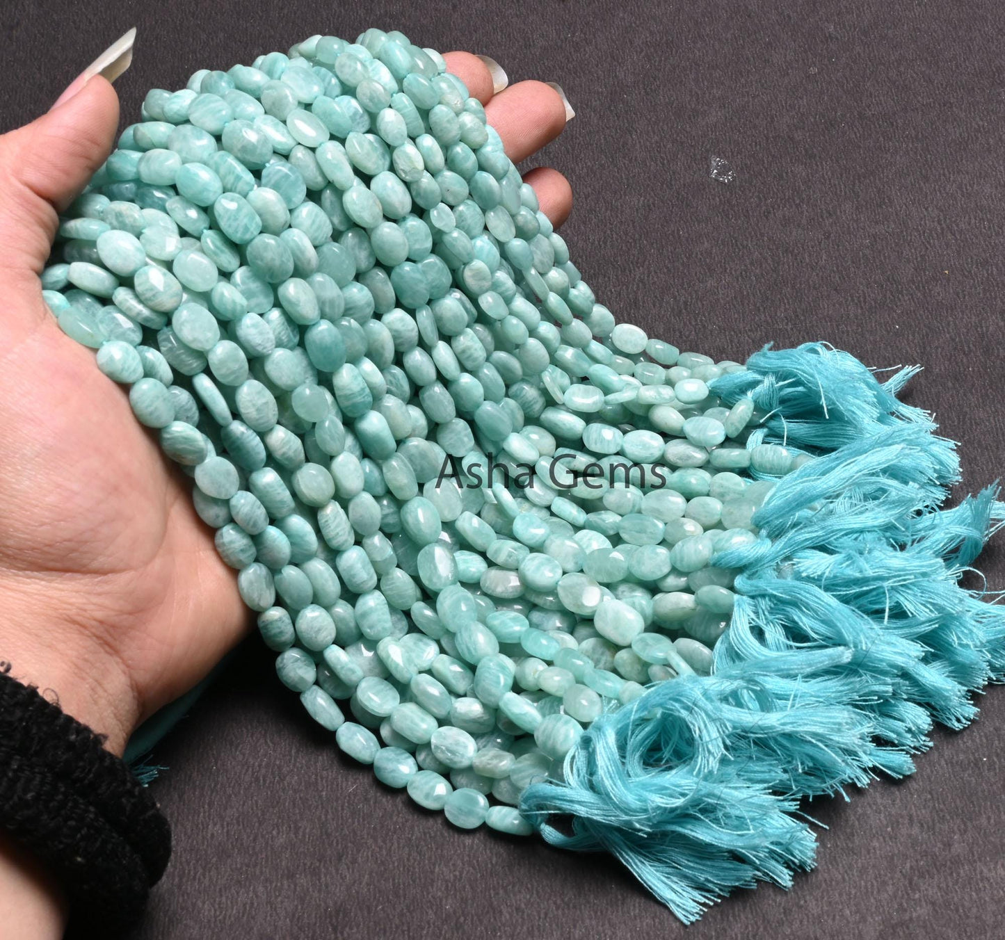 Natural Blue Amazonite Smooth Oval Nugget Shape Gemstone Loose Beads,13"Fine Amazonite Handmade Uneven Oval Straight Drill Bead Jewelry SALE