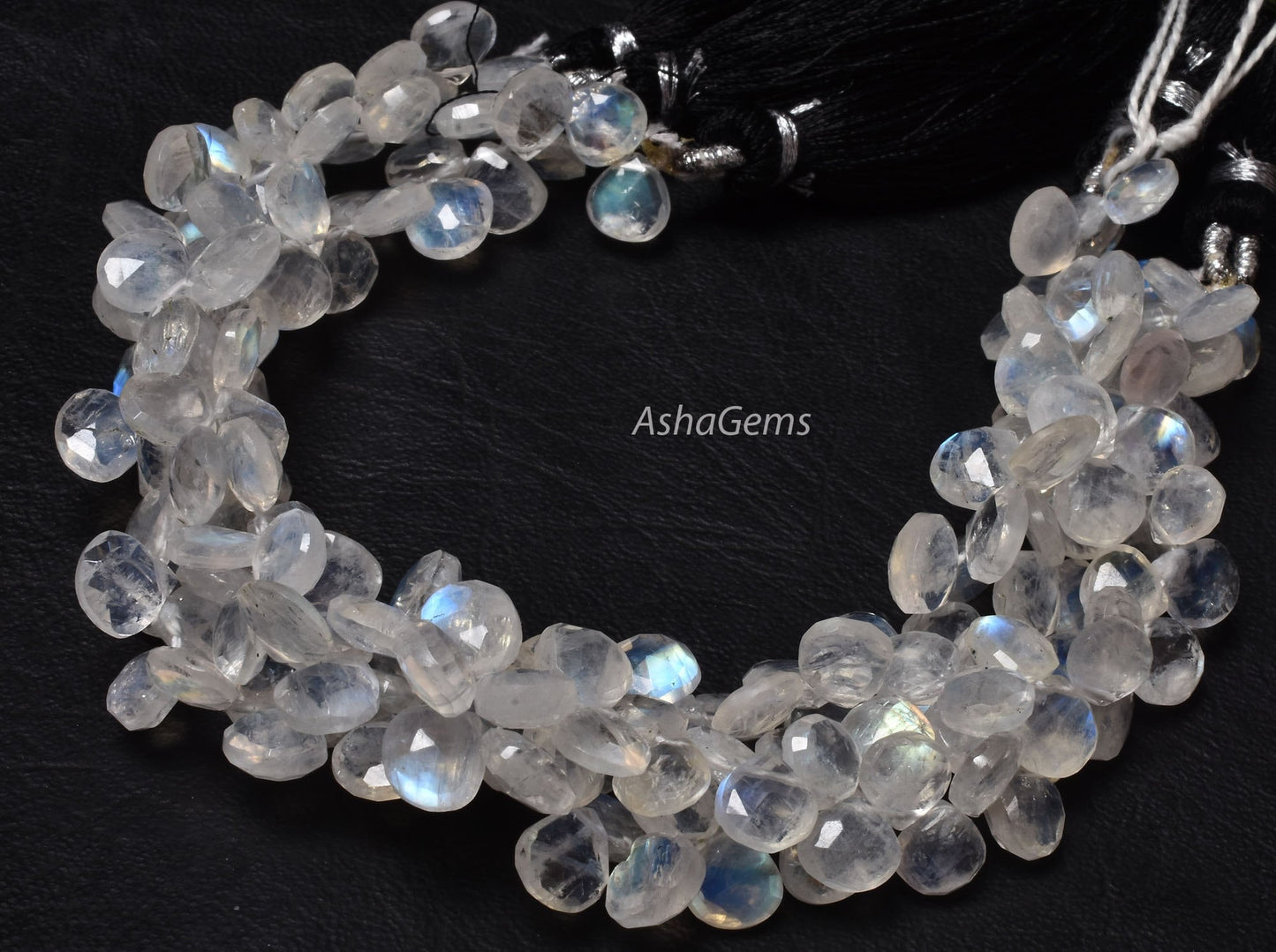 Blue Fire Rainbow Moonstone Heart Shape Faceted Gemstone Loose Beads,6-7mm AAA Rainbow Moonstone Bead, Natural White Rainbow Heart Bead SALE