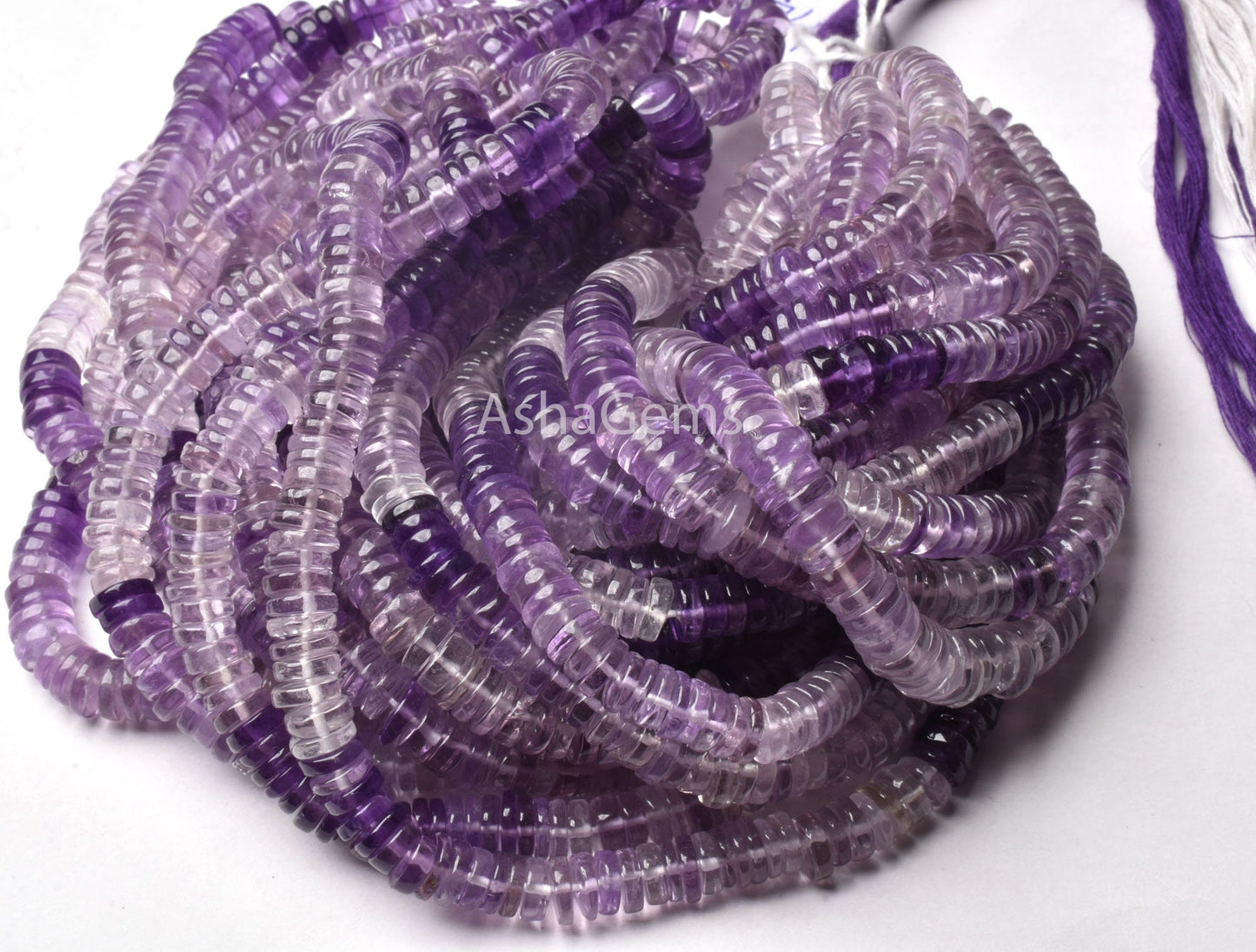 AAA Quality Shaded African Amethyst Smooth Tyre Shape Beads,7 mm Natural Purple Amethytst Plain Heishi Tyre Beads,Amethyst Bead Jewelry Sale