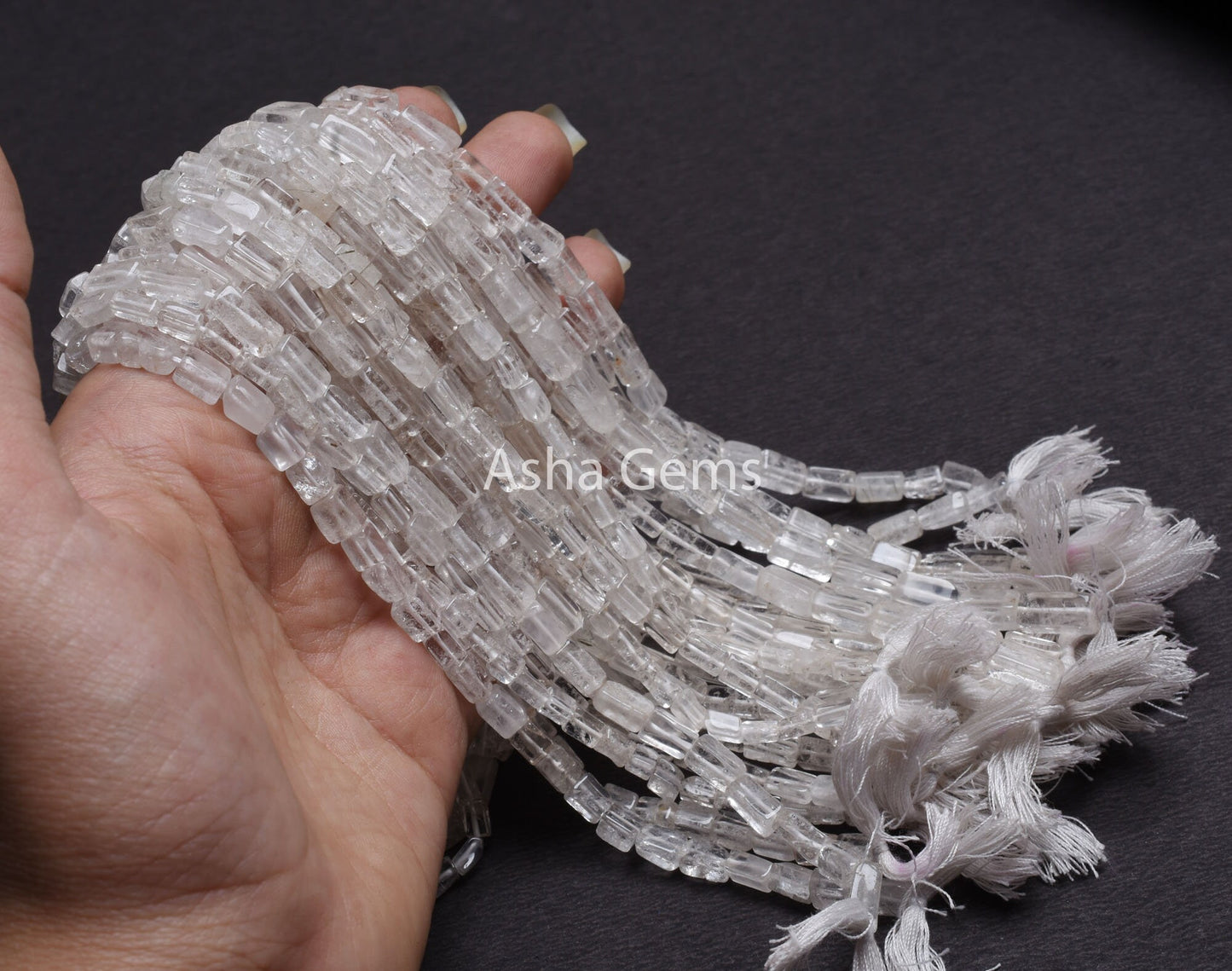 15 Inch Strand Natural Crystal Fancy Rectangle Bead, Crystal Quartz Smooth Fancy Long Straight Drill Gemstone Beads, White Crystal Bead SALE