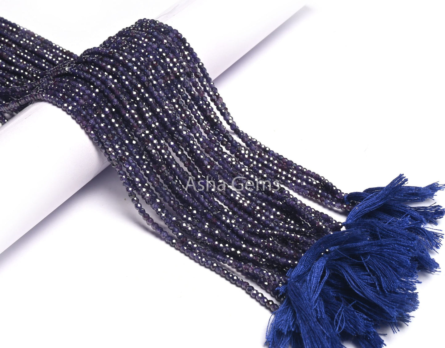 Beautiful Indigo Blue Zircon Micro Cut Faceted Gemstone Beads 2.5 mm AAA Blue Cubic Zircon faceted Rondelle Beads Jewelry Making Craft SALE