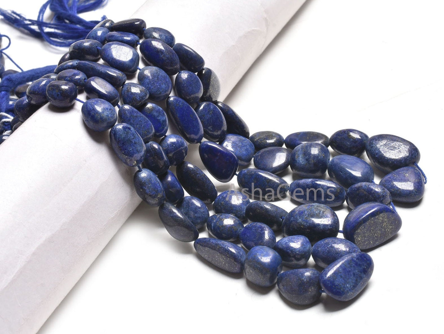Natural Lapis Lazuli Smooth Nugget Shape Beads,9/18" Blue Lapis Tumble Beads handmade, Lapis Loose Gemstone Bead Jewelry Making Craft SALE