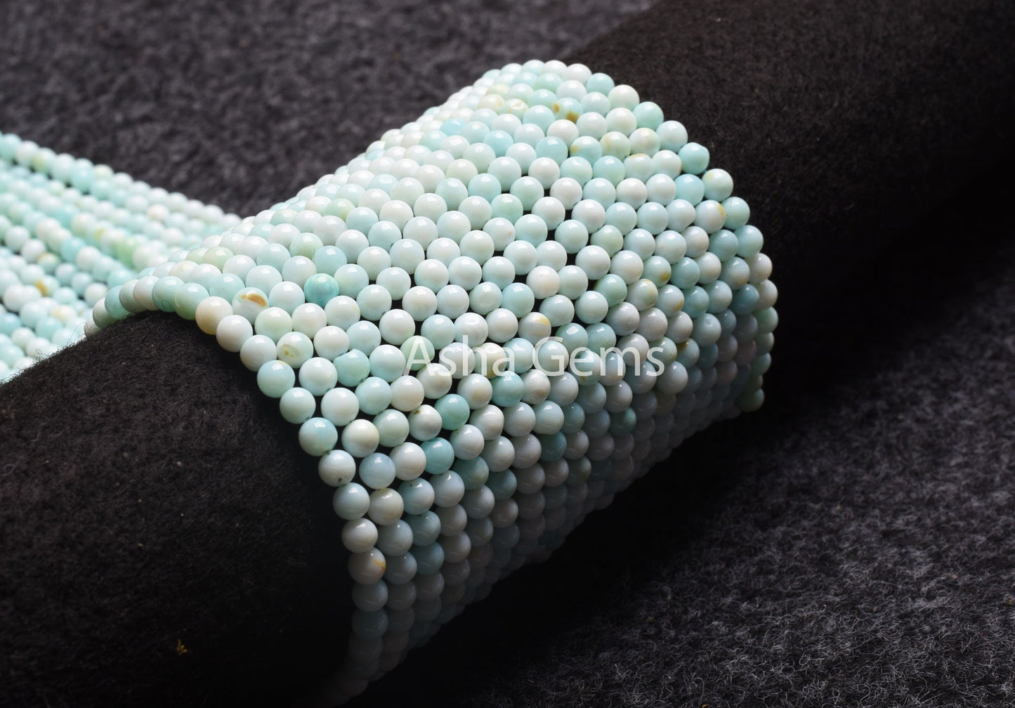 5 mm Rare Peru Opal Smooth Round Shape Beads,13" Strand Sky Blue Opal Round Balls Gemstone Bead, Polished Peruvian Opal Bead Jewelry SALE