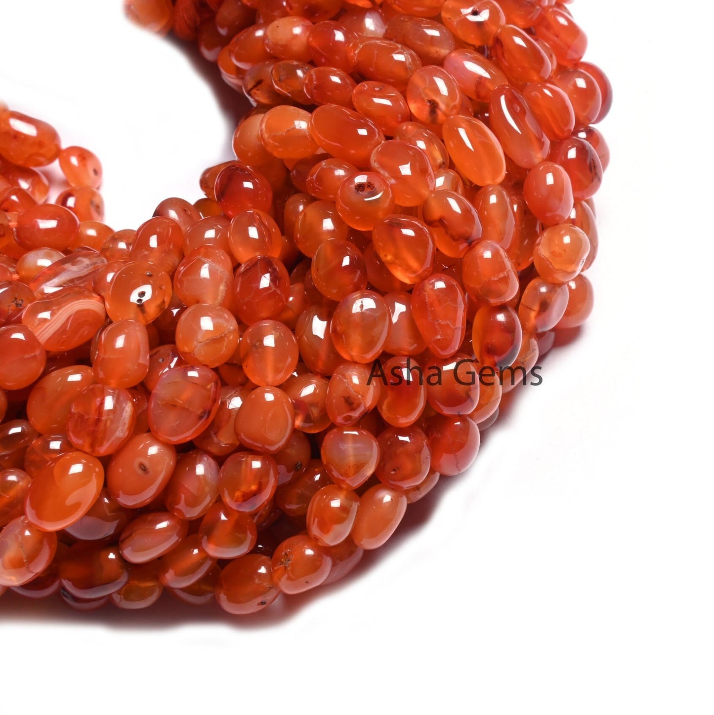 Fine Carnelian Smooth Nugget Shape Handmade Beads, Beautiful Carnelian Beads, Natural Carnelian Loose Gemstone Pebble Uneven Beads Jewelry (AG 22259)