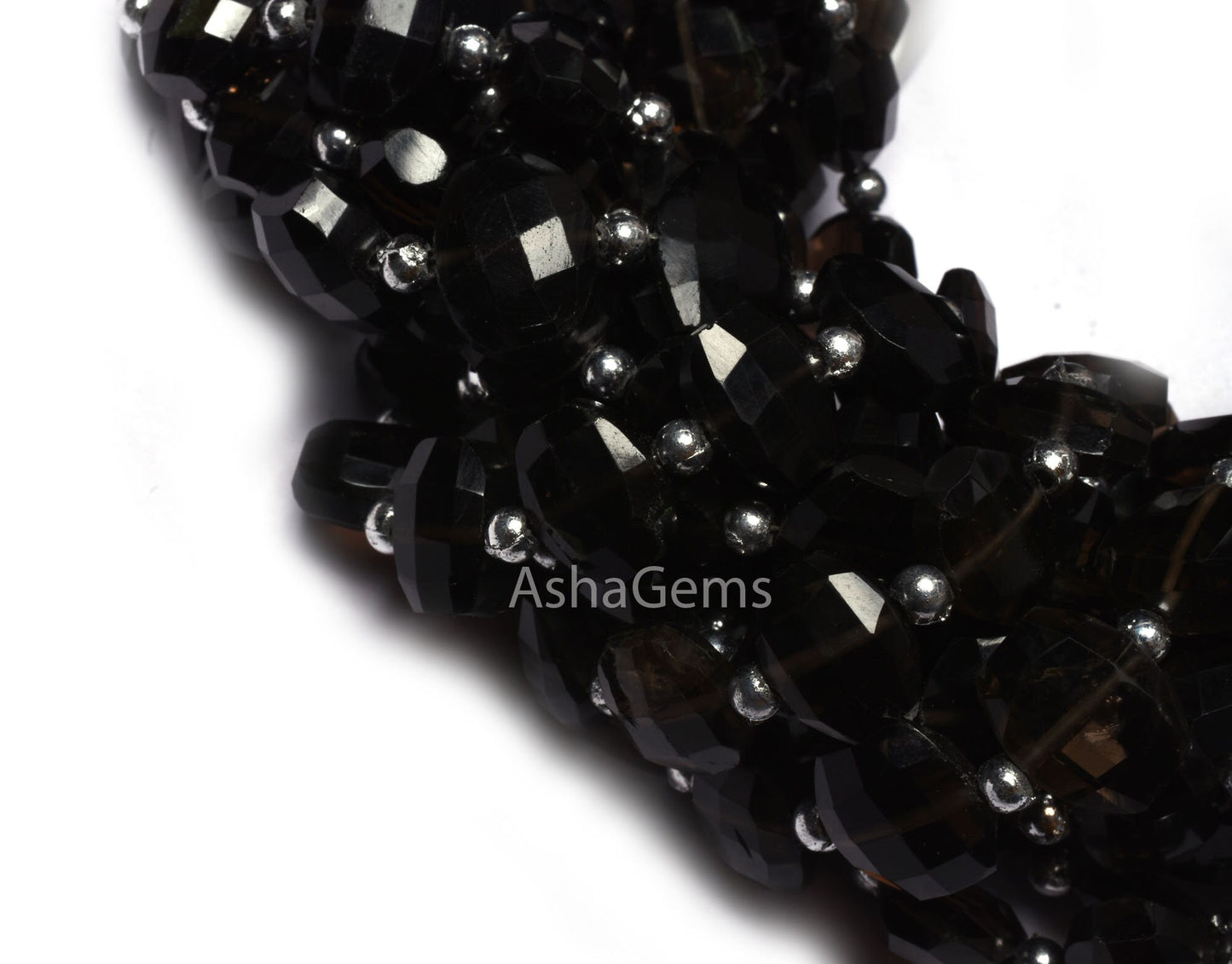 Beautiful Smoky Fancy Oval Shape Faceted Gemstone Beads,10" Strand AAA Smoky Quartz Step Cut Briolette Beads Smoky Beads For Jewelry Makings