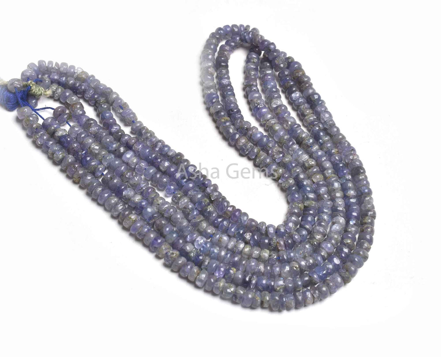 4.5-5 mm Tanzanite Plain Handmade Gemstone Beads,17" Strand Natural Blue Tanzanite Smooth Rondelle Shape Beads, Tanzanite Beads Jewelry SALE