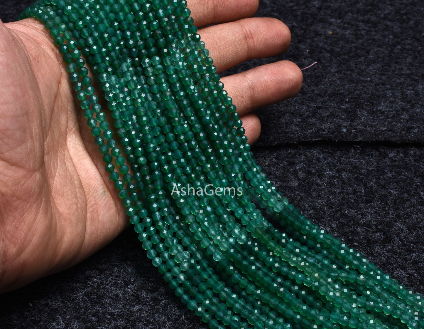 Beautiful Green Onyx Faceted Rondelle Shape Beads,3.20 mm, Shaded Green Onyx Machine Cut Beads, AAA Onyx Micro faceted Beads Jewelry Making