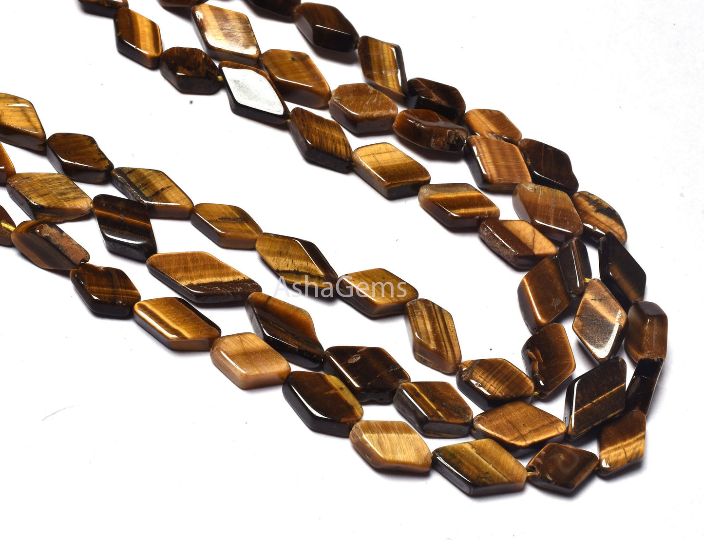 Natural Tiger Eye Rhombus Shape Beads Beautiful Tiger Eye Fancy Shape Smooth Gemstone Beads tiger Eye Handmade Beads For Jewelry making SALE