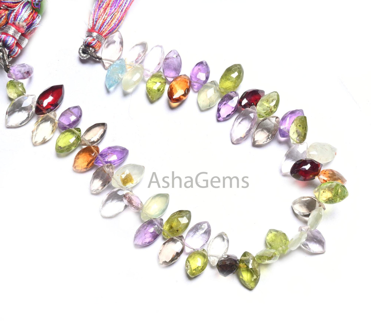 AAA Beautiful Mix Color Stone Fancy Marquise faceted Beads, Natural Multi Gemstone Disco Marquise Briolette Side Drill Bead for Jewelry SALE (AG 18645)