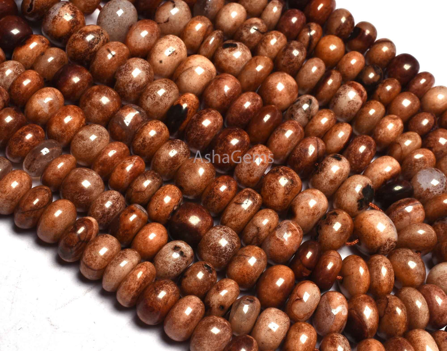 Beautiful Shaded Brown Opal Smooth Rondelle Shape Beads, Chocolate color Opal Handmade Plain Rondelle beads Gemstone Opal For Necklace Craft