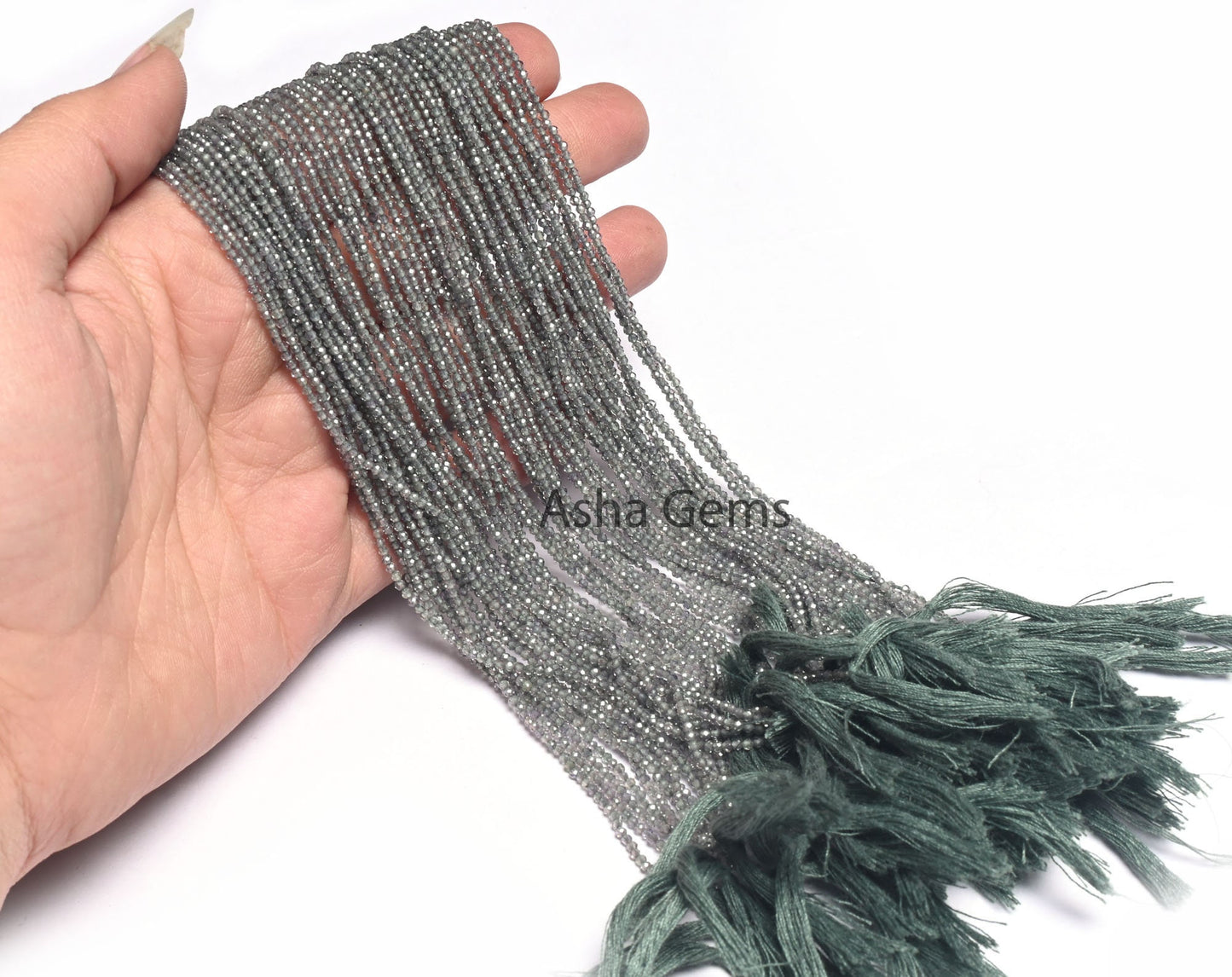 Rare Green sapphire Micro Cut Faceted Rondelle Gemstone Beads,1.7mm AAA Quality Natural sapphire Machine Cut Sapphire Beads Jewelry Necklace